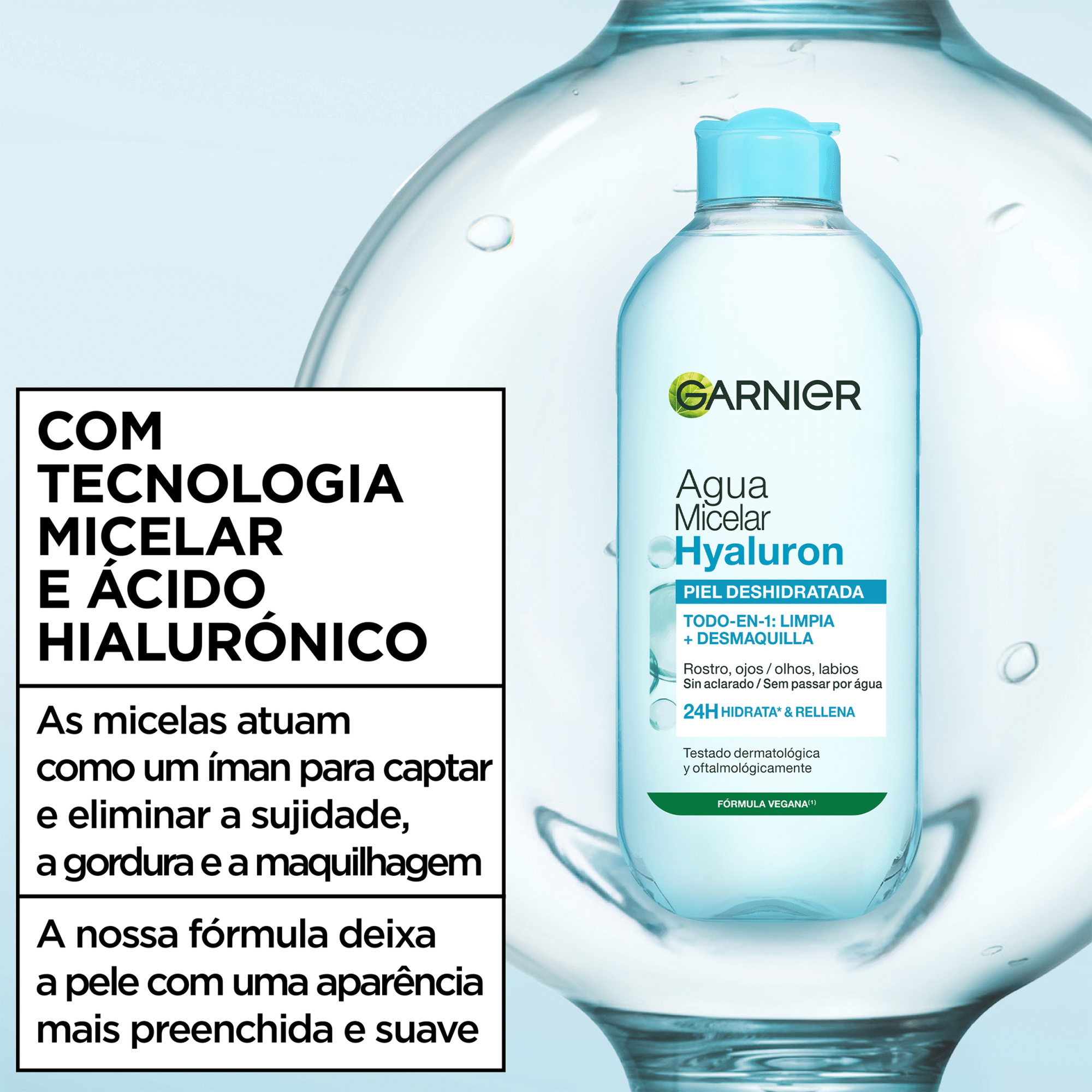 &Aacute;gua Micelar Tudo em Um Aloe Hialur&oacute;nico Garnier Skin Active