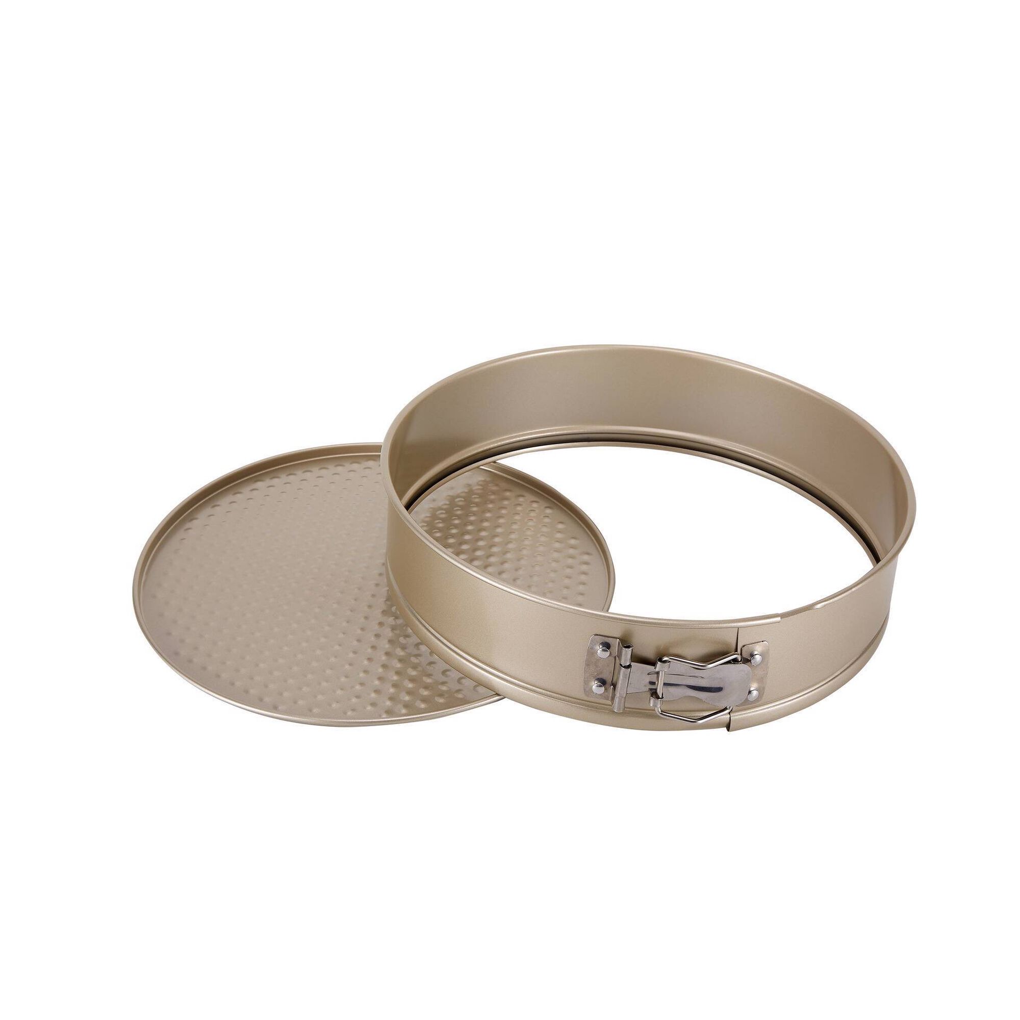 Forma Desmontável 2 Fundos Aço Carbono 26cm Dourada Chefe