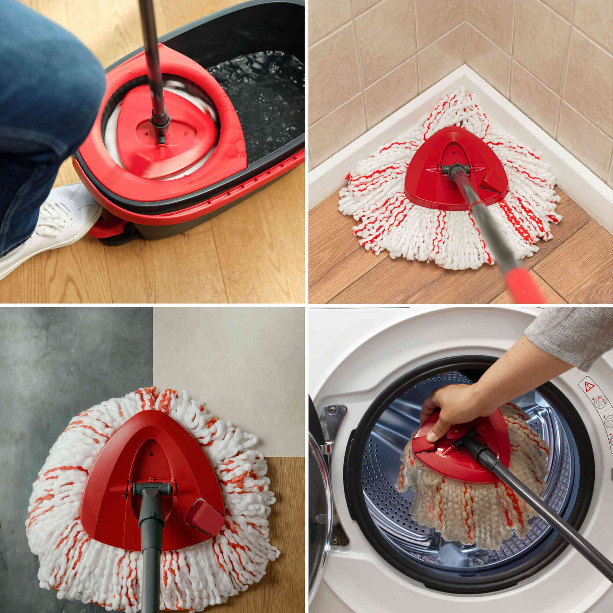Recarga Esfregona Microfibras Balde com Pedal Deap Clean Vileda