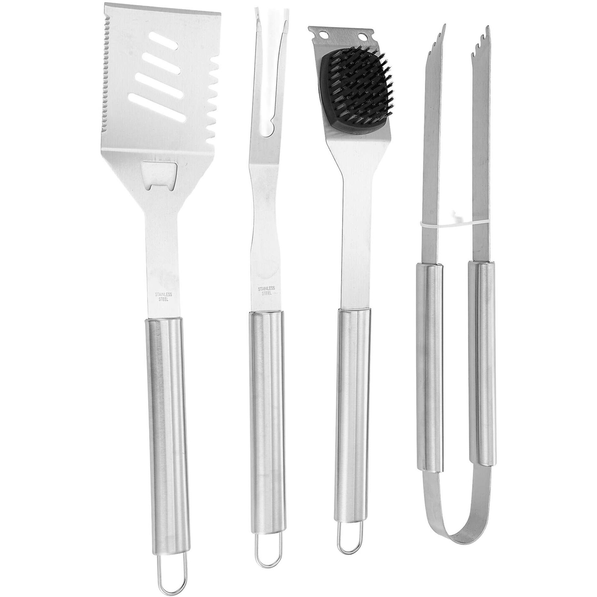 Mala com 4 Utens&iacute;lios Barbecue