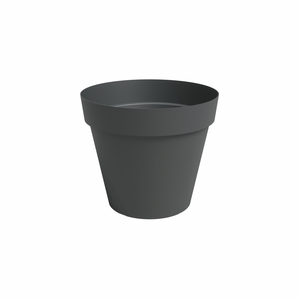 Vaso Redondo Plástico 18cm Antracite Artevasi