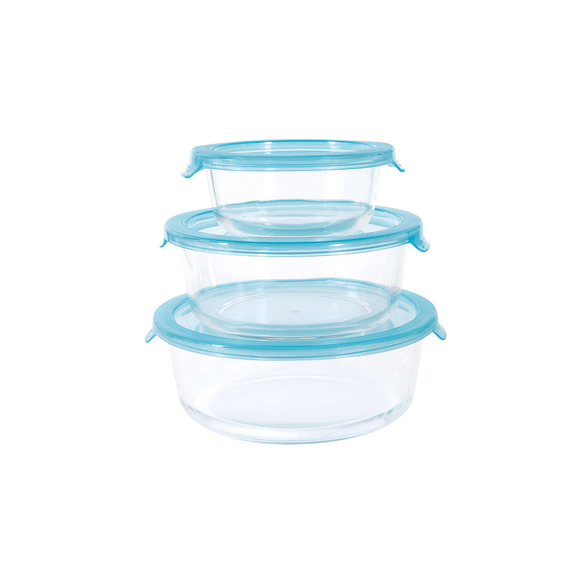 Conjunto 3 Caixas Herm&eacute;ticas Vidro Red Easy Keep