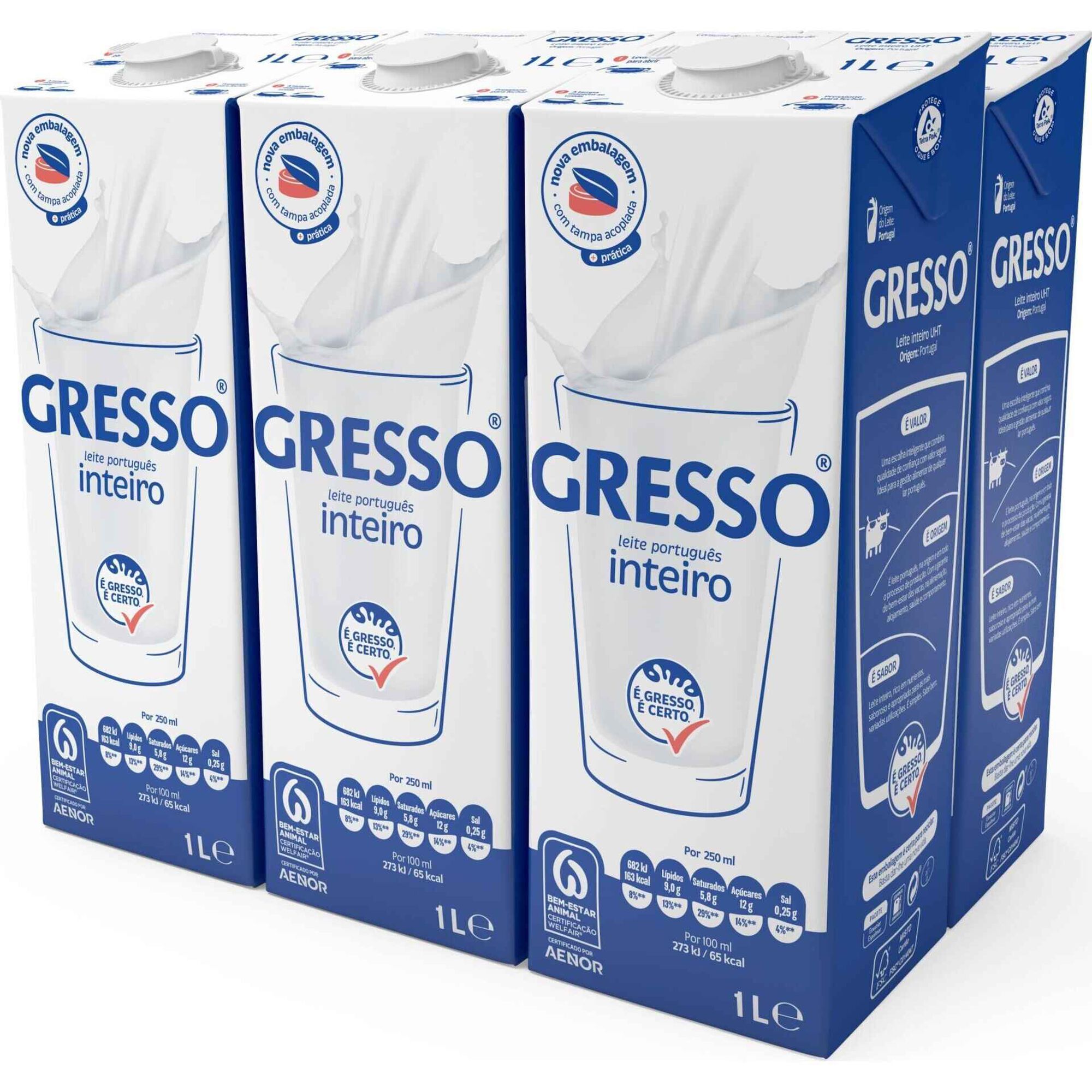 Leite UHT Inteiro Gresso