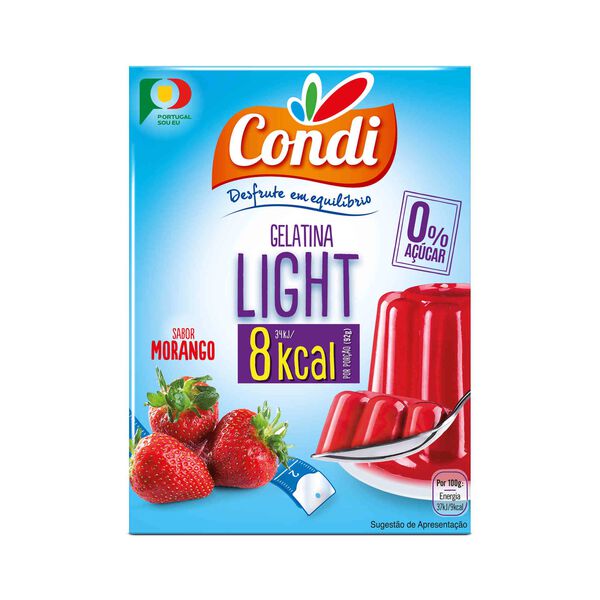 Gelatina em Pó Light de Morango Condi