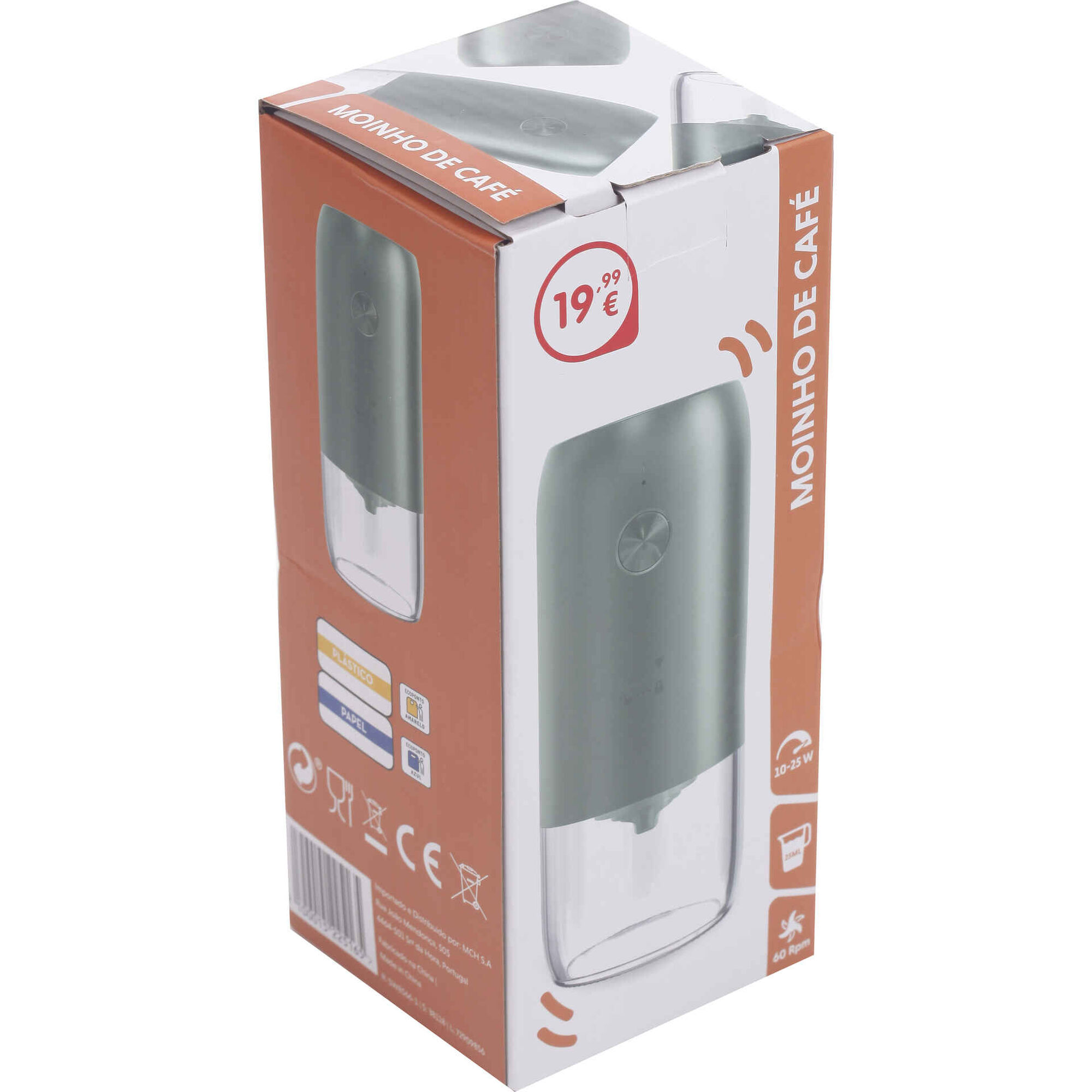 Moinho de Caf&eacute; El&eacute;trico 25ml Bazar&atilde;o