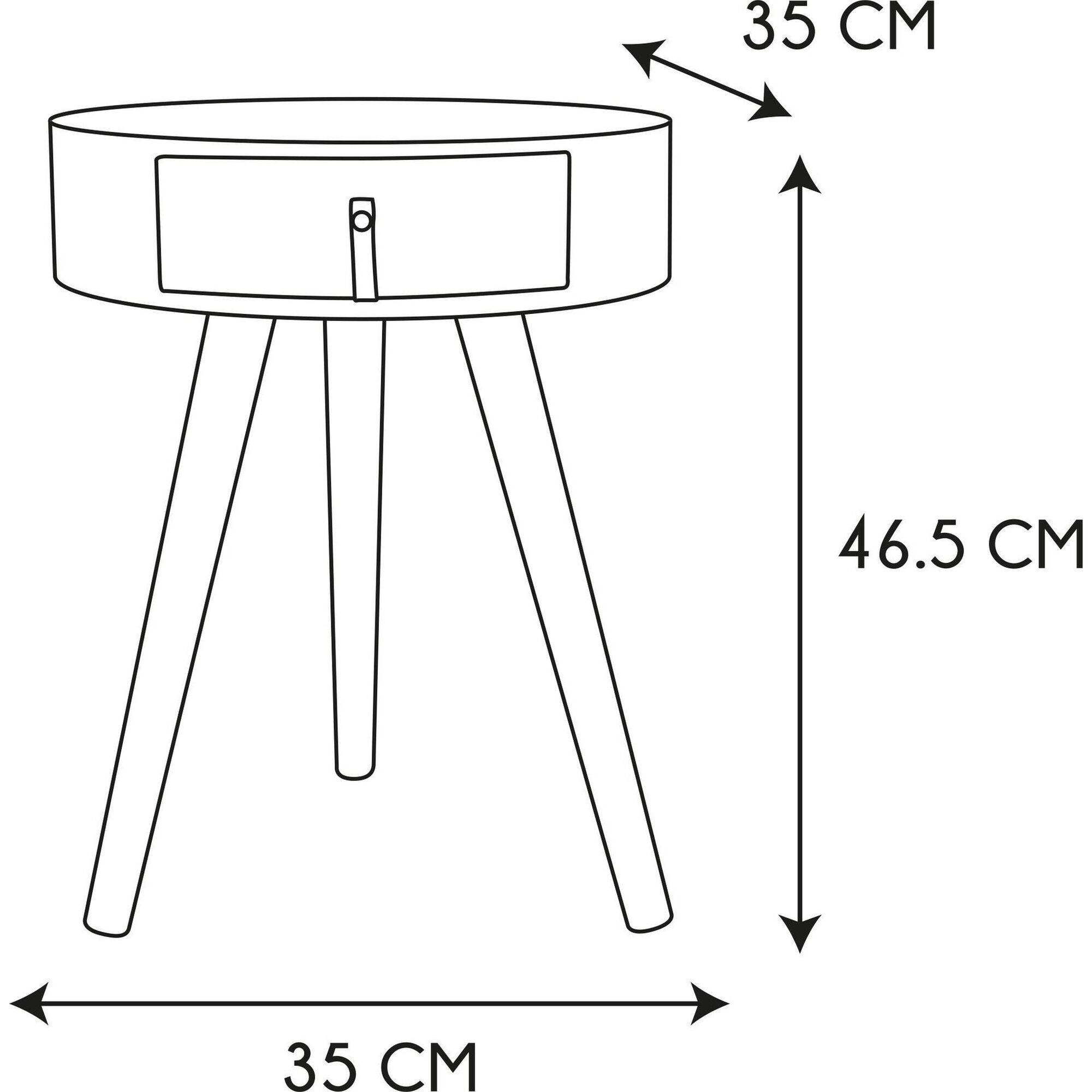 Mesa de Cabeceira Branca Nora