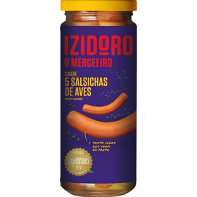 Salsichas de Aves Frasco 5 un sem Gl&uacute;ten Izidoro