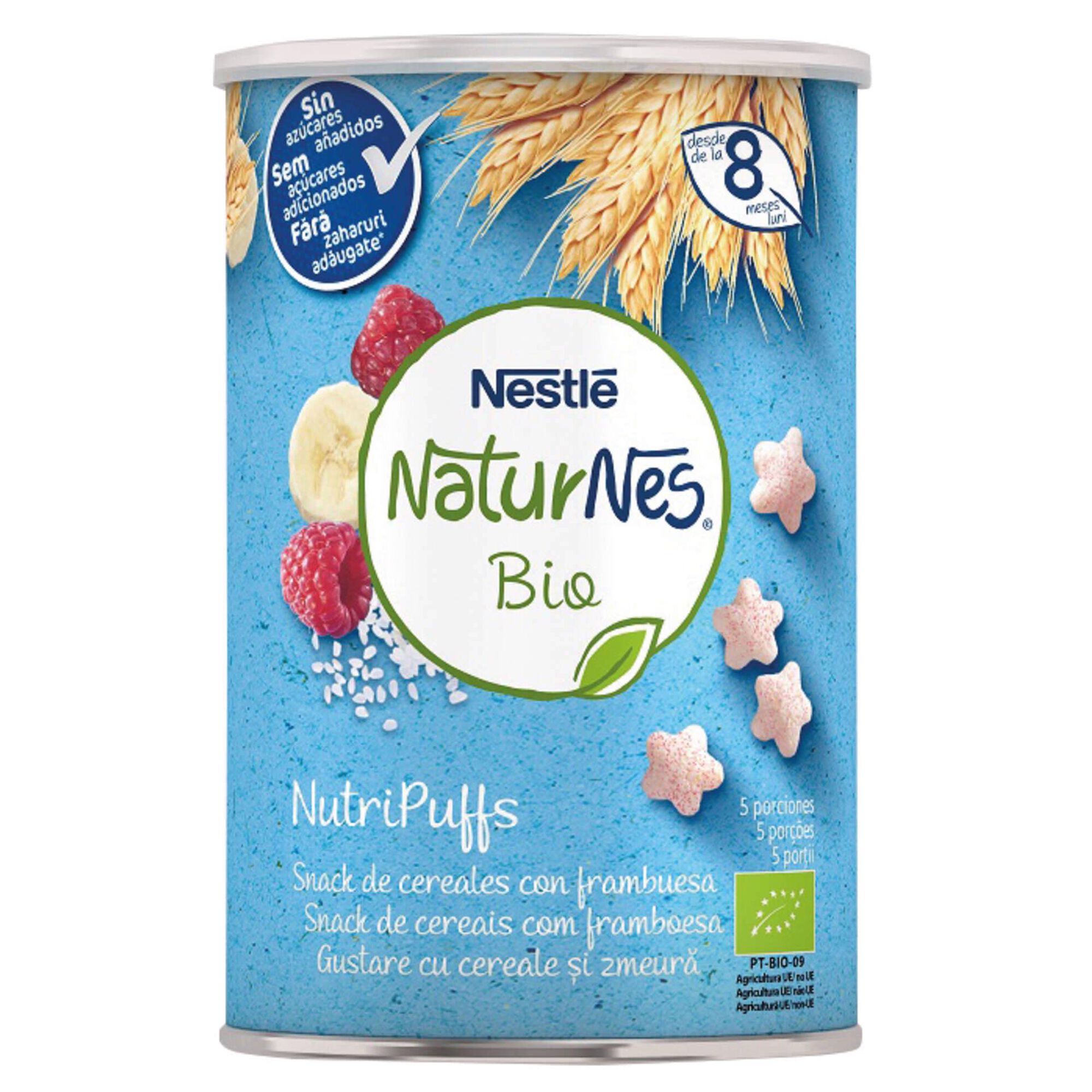 Snack para Bebé Framboesa Naturnes Bio +8 Meses Snack para Bebé Framboesa Naturnes Bio +8 Meses