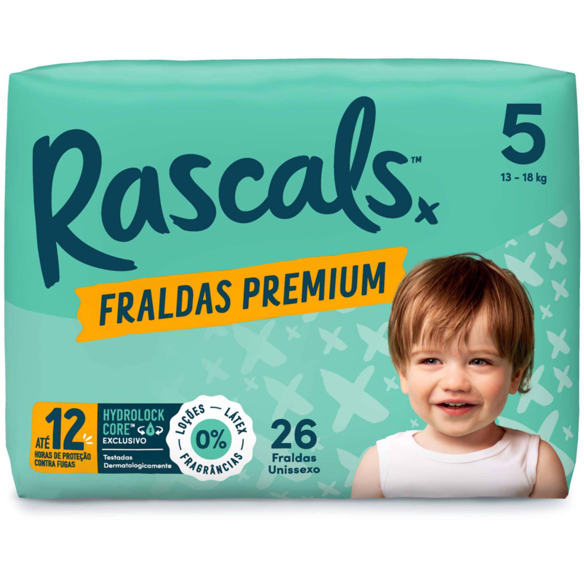 Fraldas Premium 13-18kg T5 Rascals