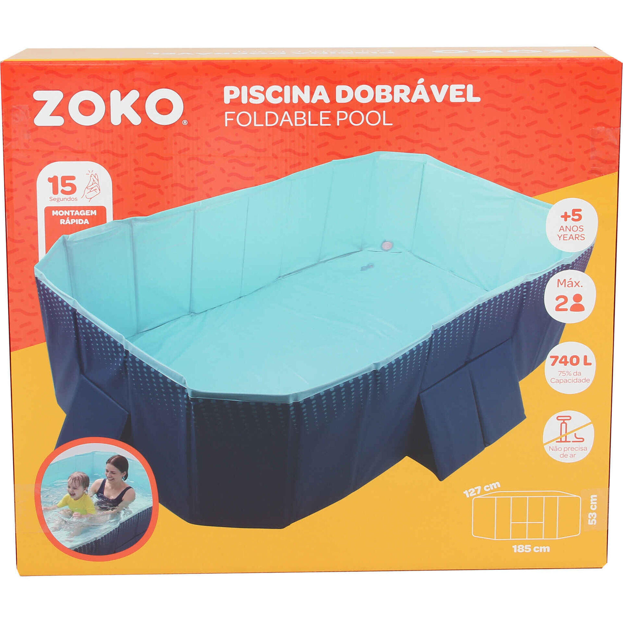 Zoko - Piscina Dobr&aacute;vel 185x127x53cm