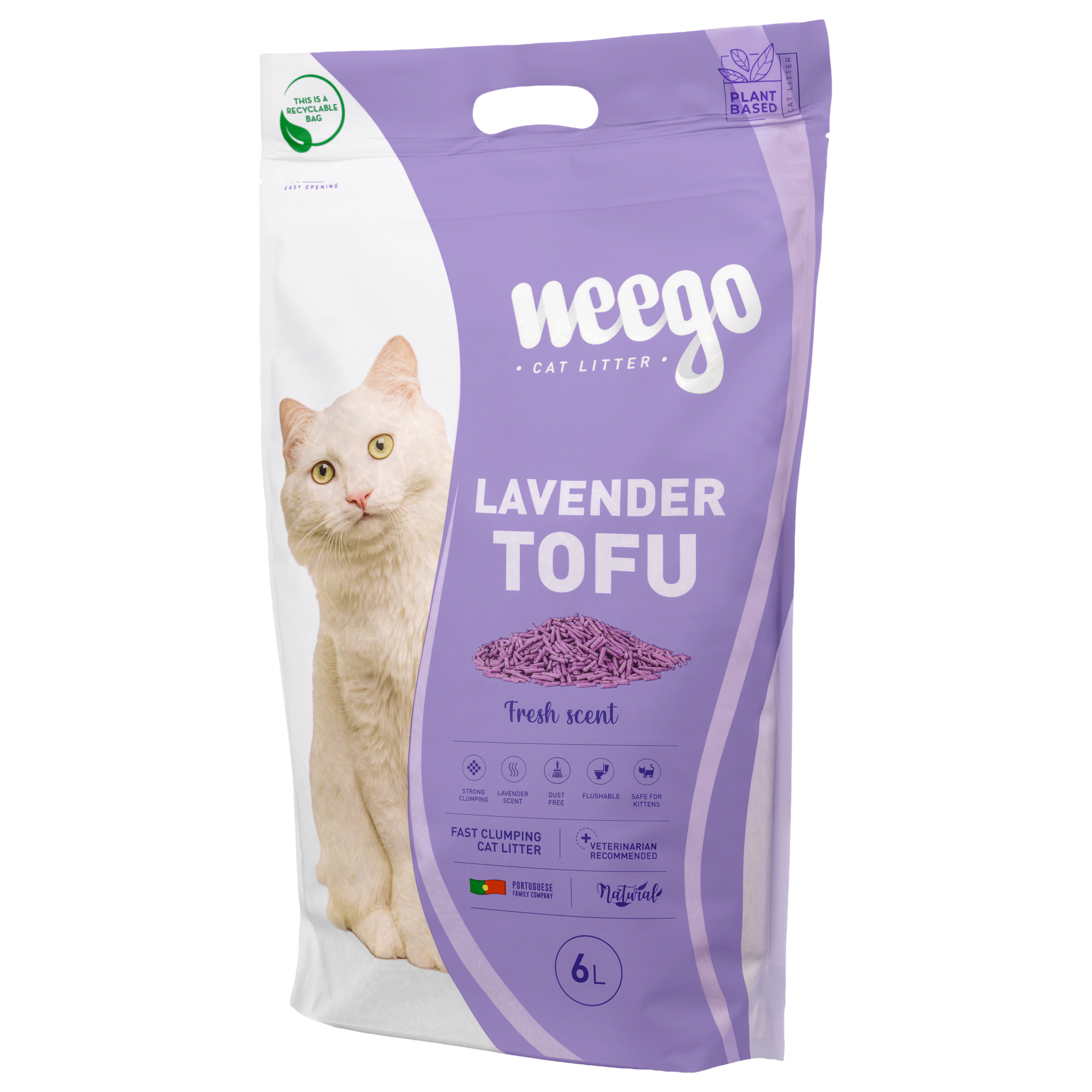 Areia Algomerante Tofu Lavanda Weego
