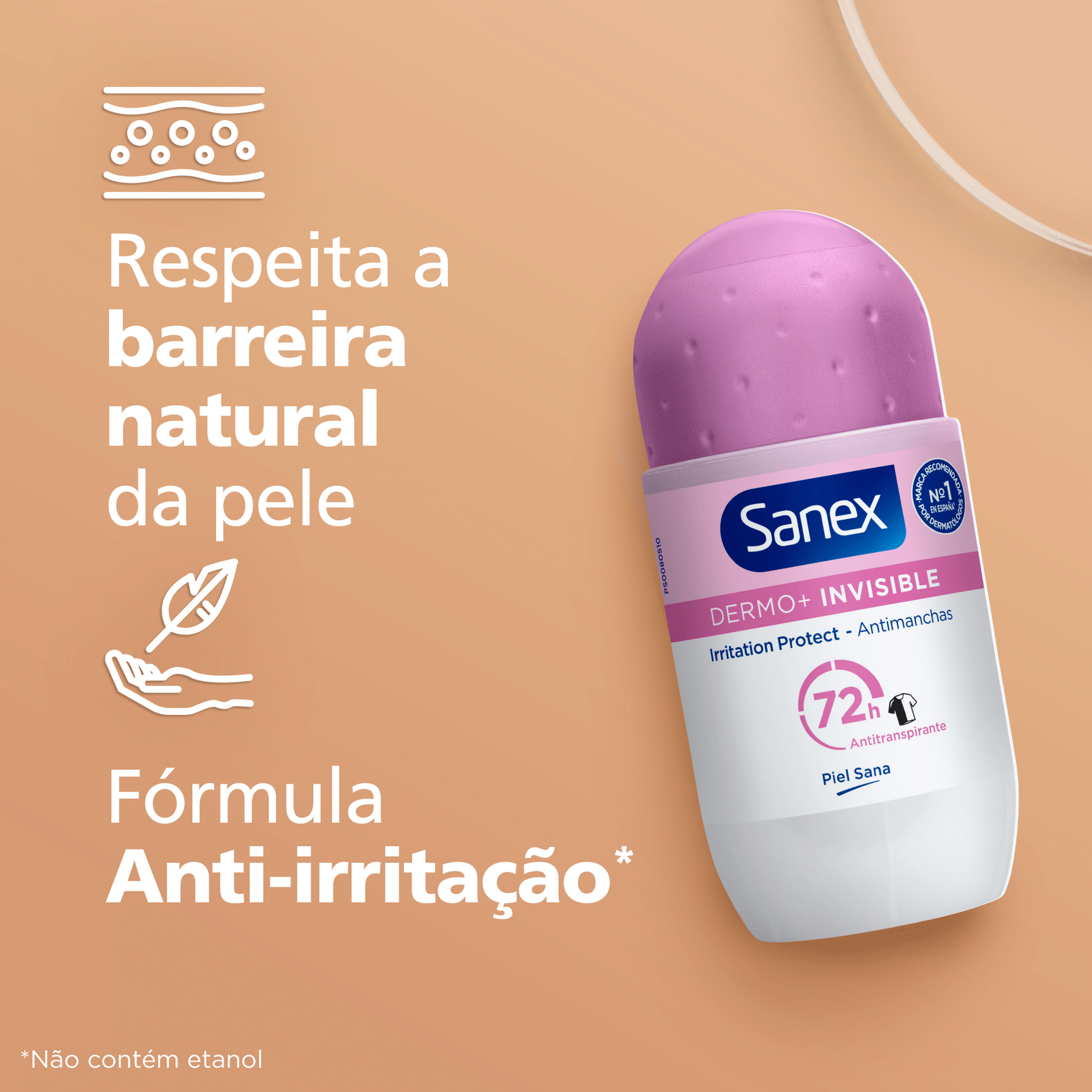 Desodorizante Roll On Dermo+ Invisible 72H