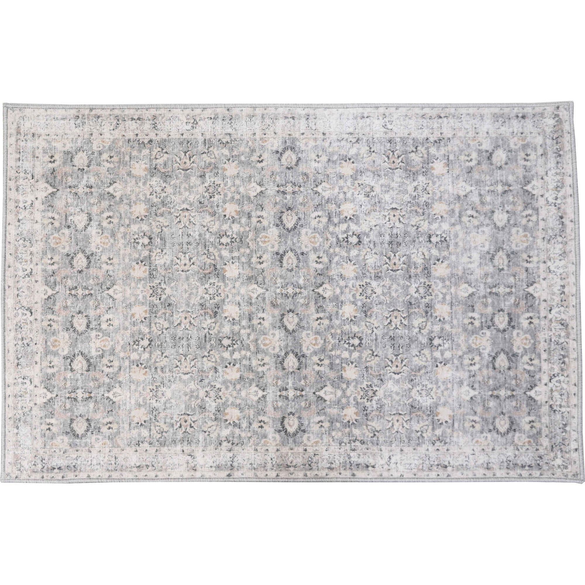 Tapete Desgastado All Over Cinza Kasa