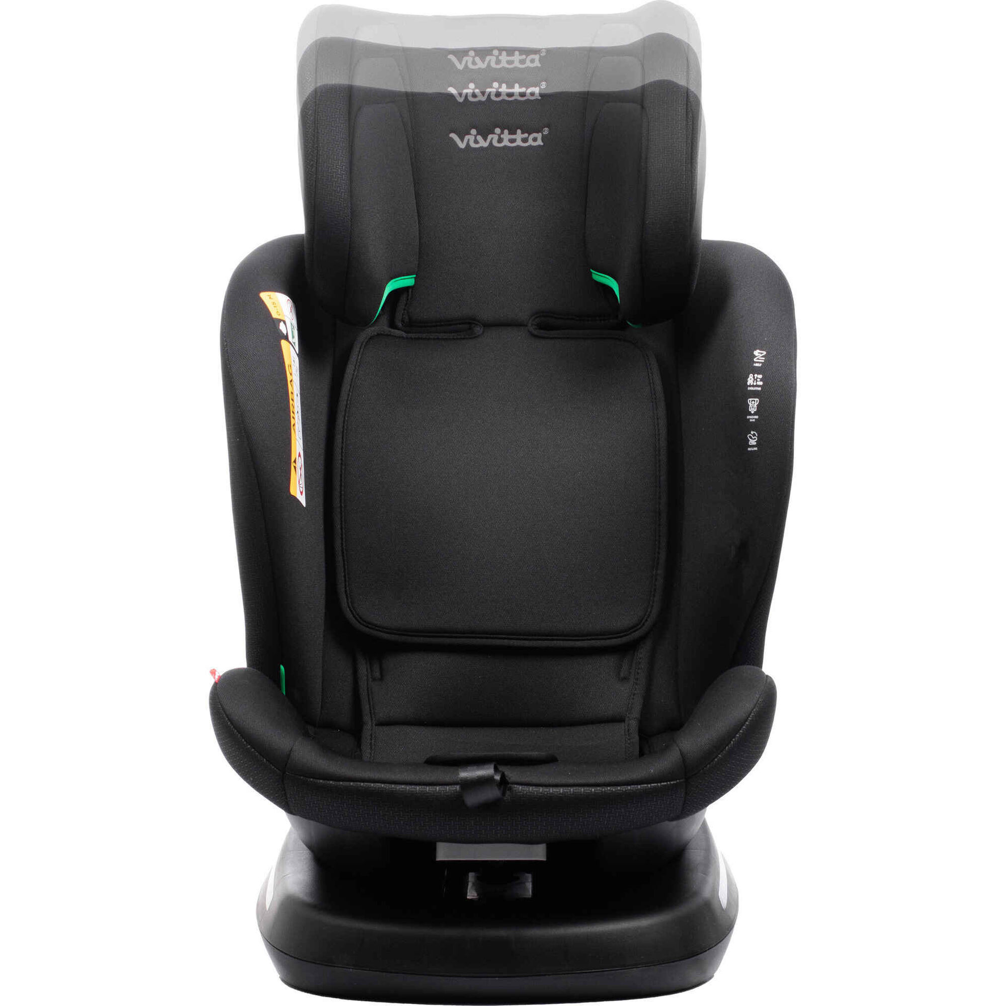 Cadeira Auto I-Size 40-150cm Rotativa Preta Sanna Ibelt Vivitta
