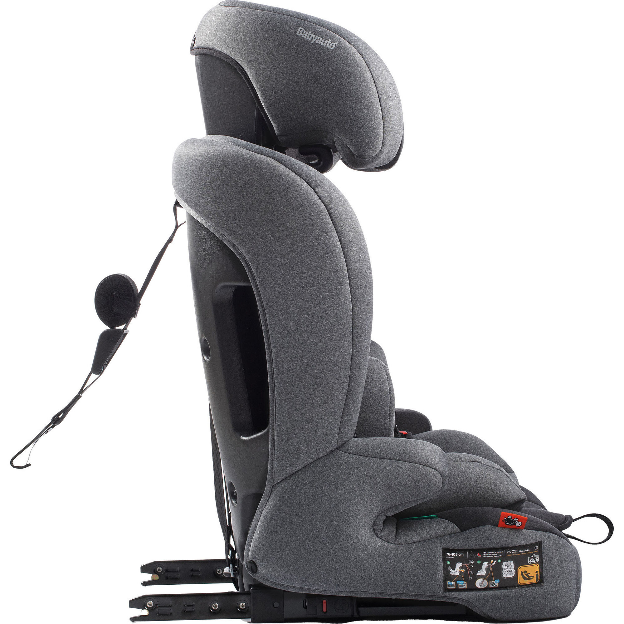 Cadeira Auto I-Size 76-150cm Isofix Antracite Konar Babyauto