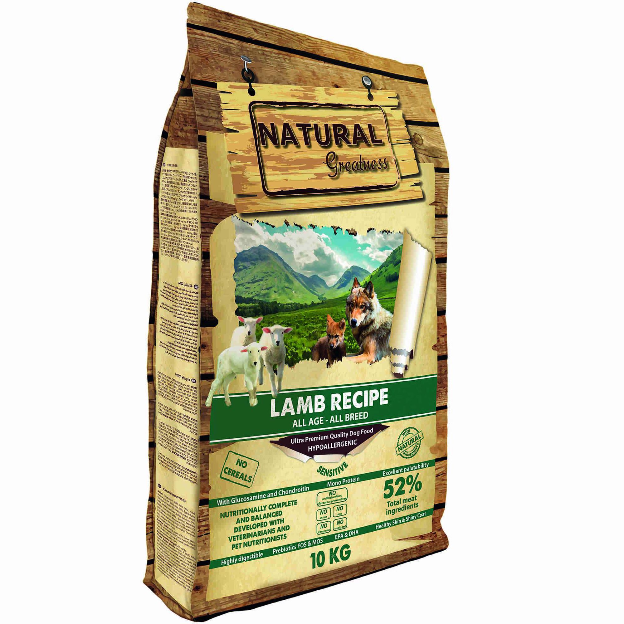 Ra&ccedil;&atilde;o para C&atilde;o Adulto Lamb Sensitive Natural Greatness