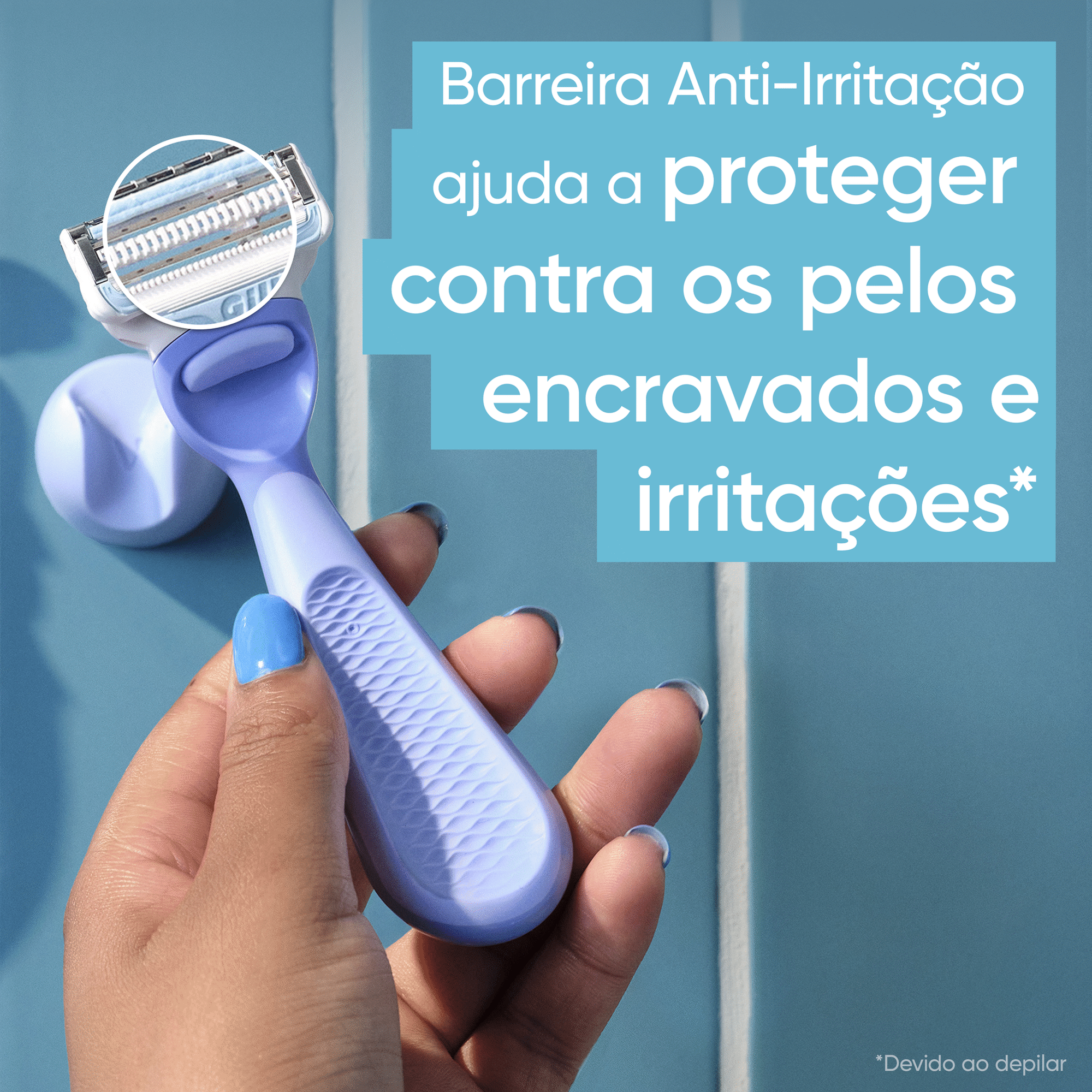 M&aacute;quina Depilat&oacute;ria Zona &Iacute;ntima com 1 Recarga Gillette Venus