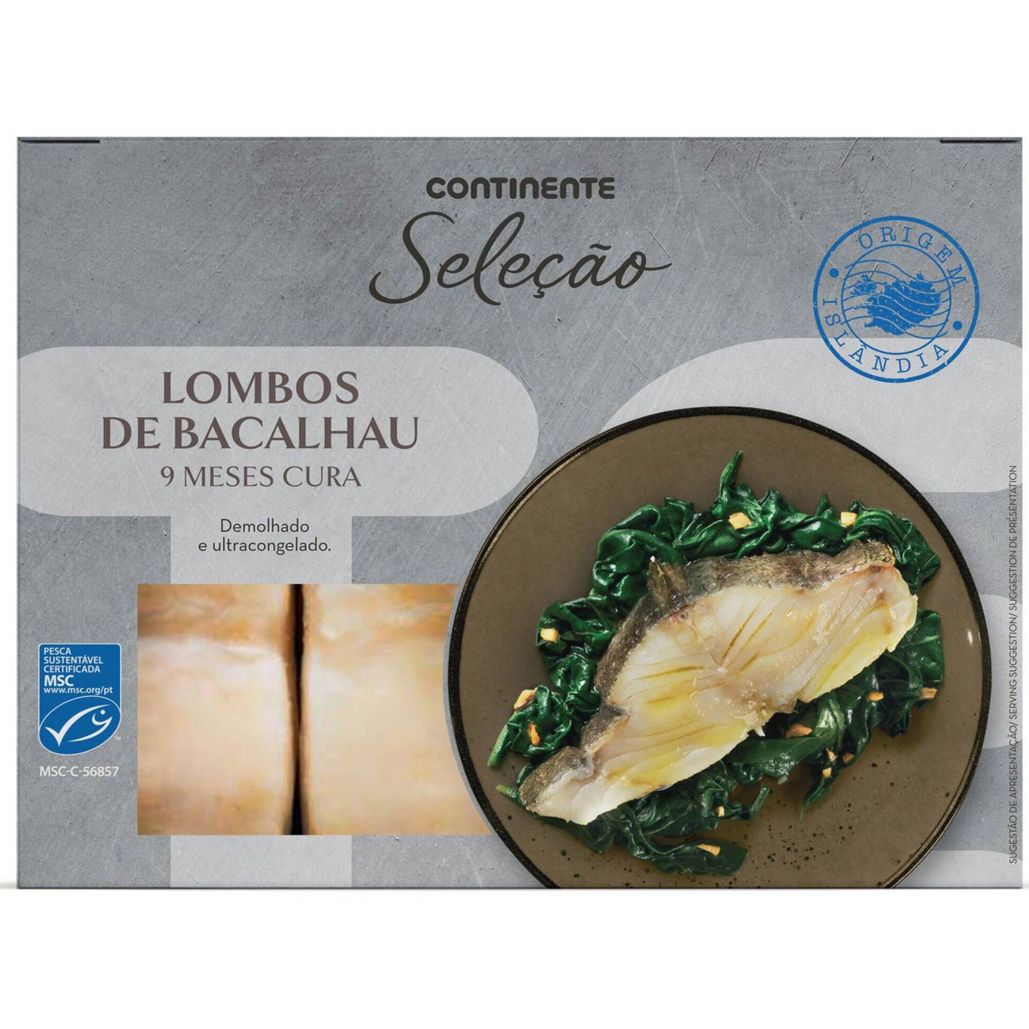Lombos de Bacalhau MSC Demolhado Ultracongelados