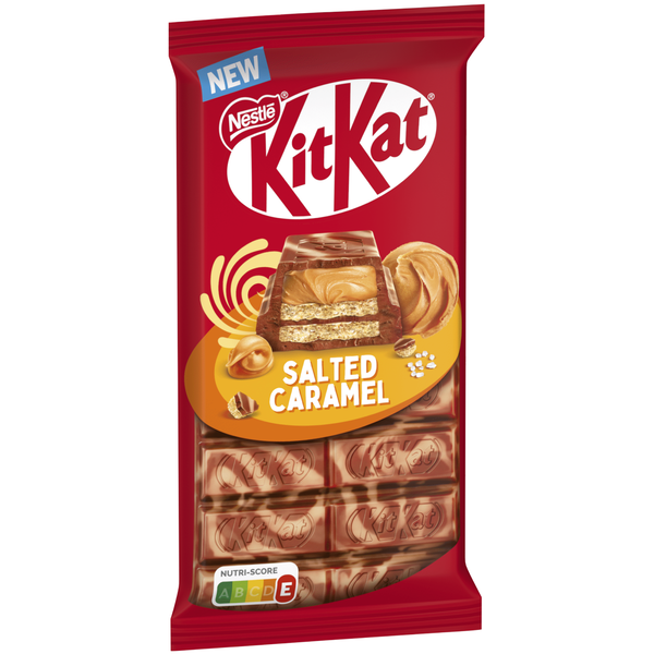Tablete de Chocolate de Leite, Bolacha e Caramelo Salgado Kit Kat