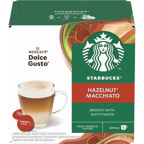 Cápsulas de Café Latte Avelã Starbucks Dolce Gusto