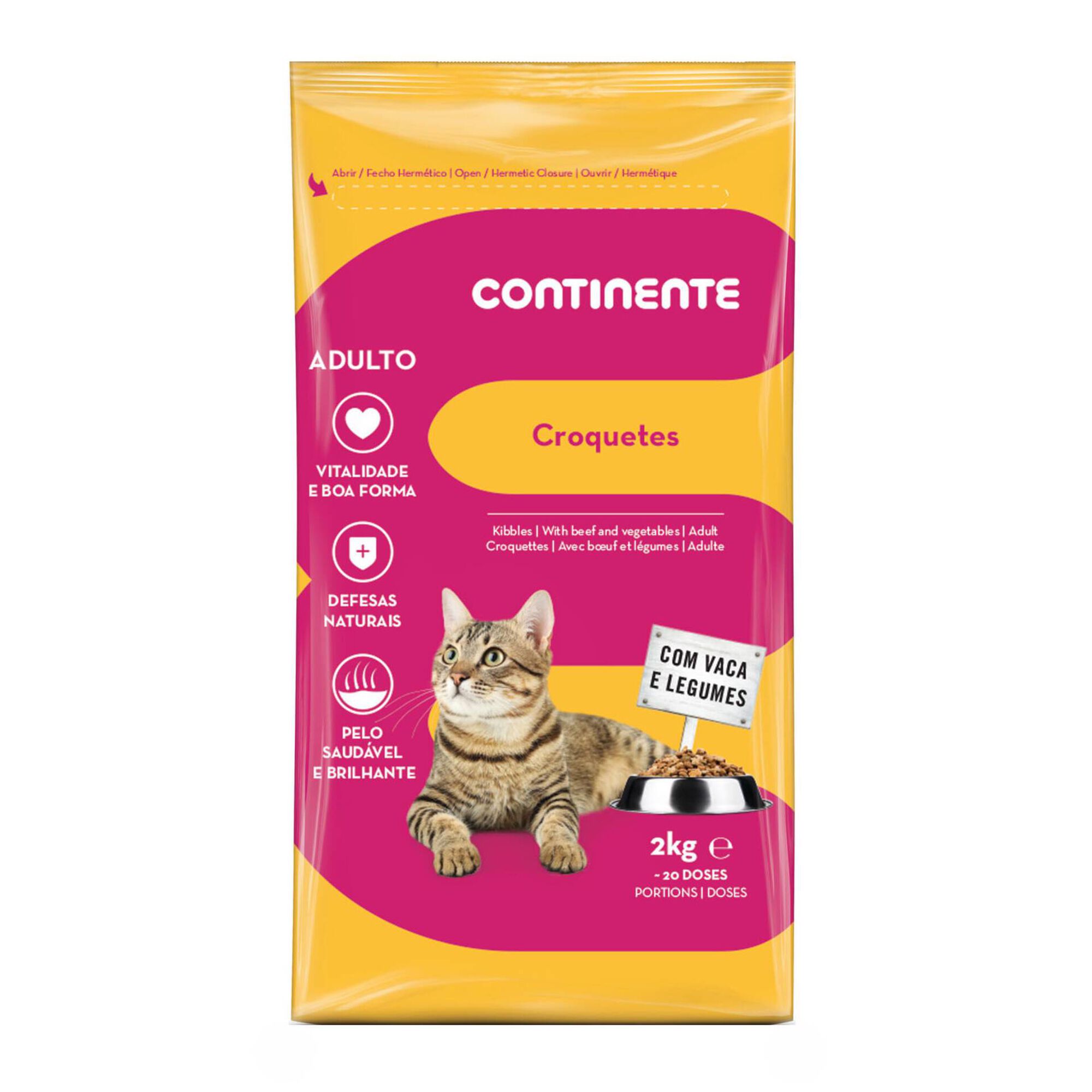 Ração para Gato Adulto Croquetes Vaca e Legumes