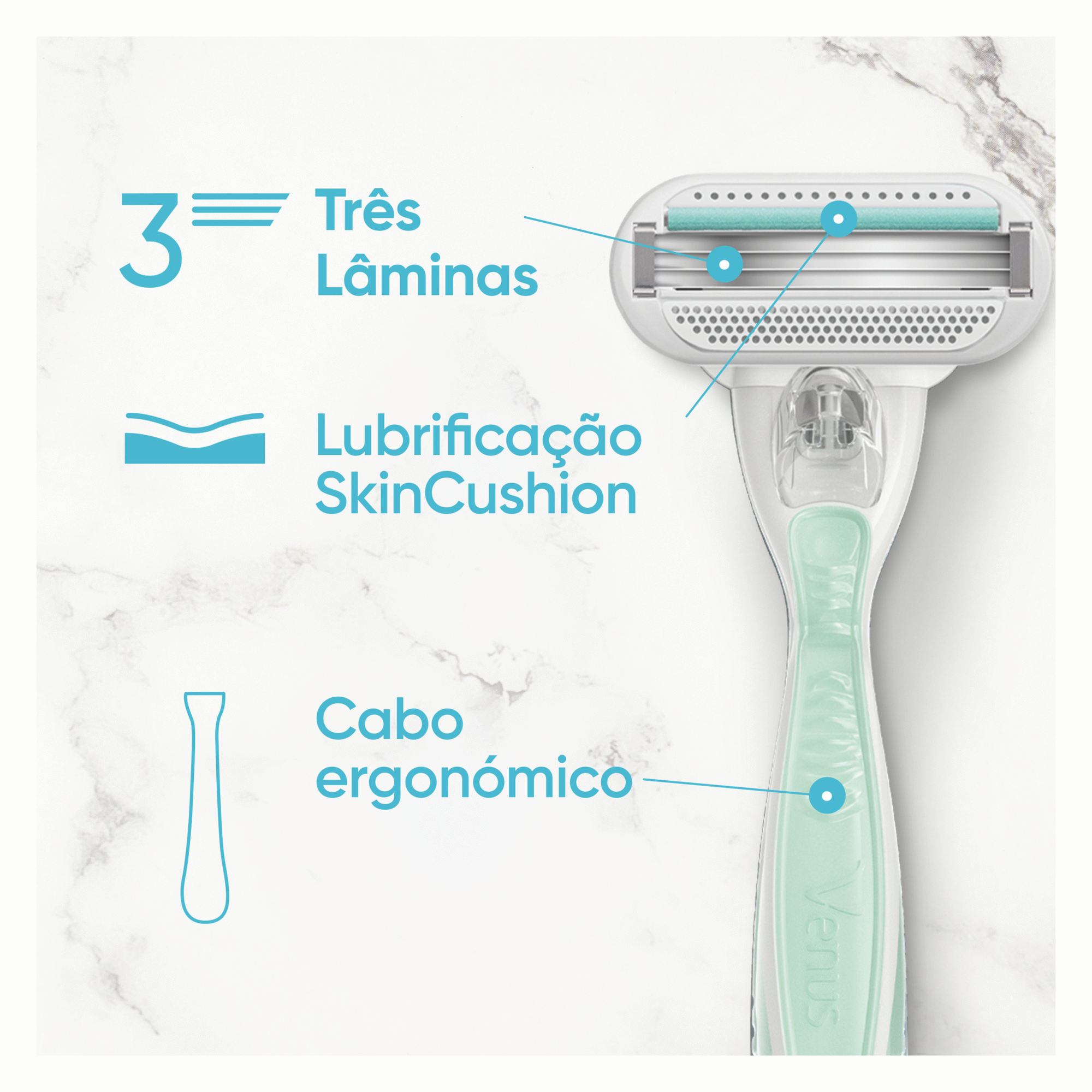 Máquina Depilatória Venus Smooth Sensitive com 1 Recarga