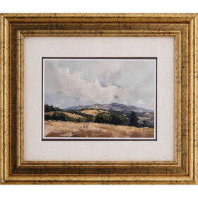 Quadro &Oacute;leo 38x33cm Moldura Montanhas Kasa