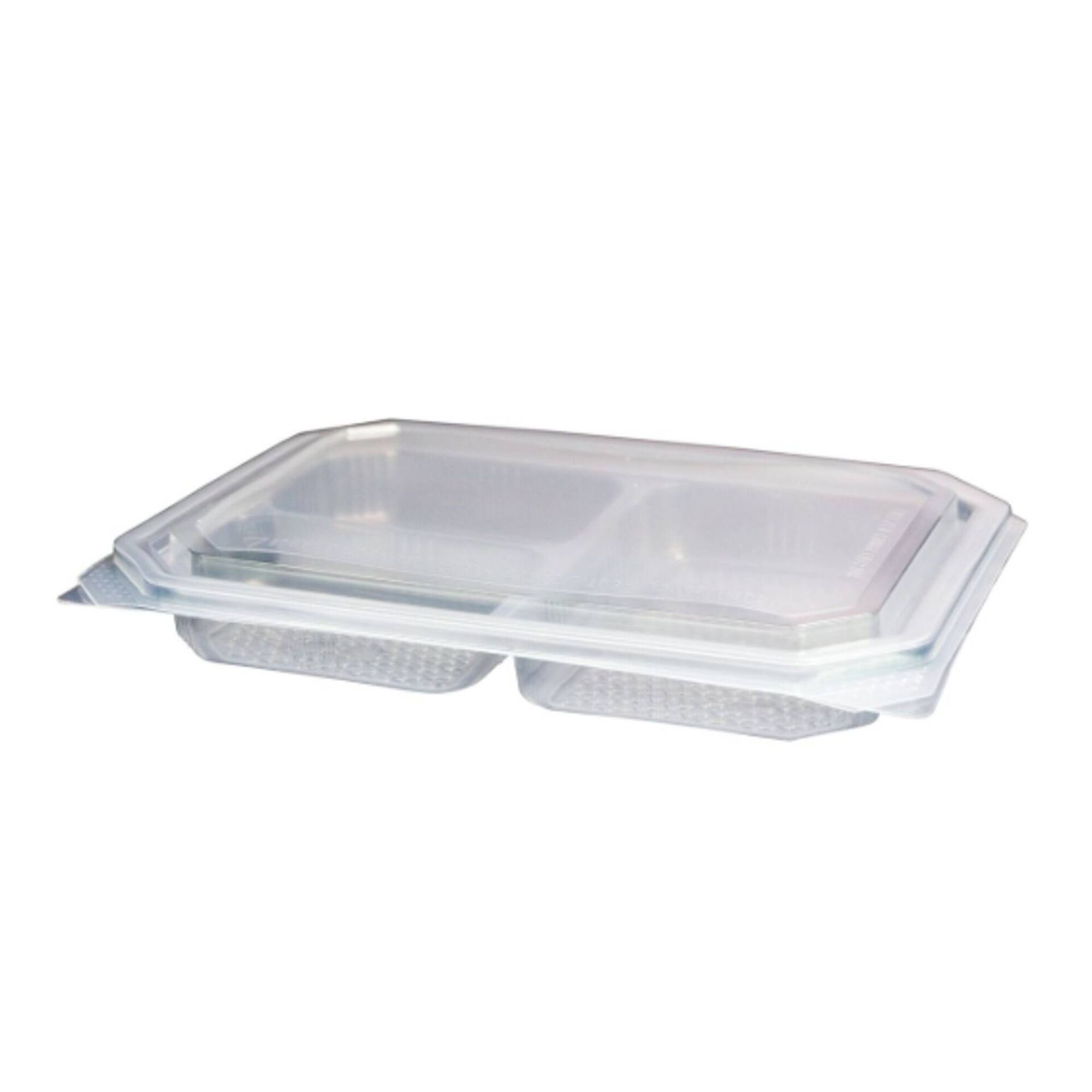 Embalagem Micro-ondas Plástico com Compartimentos Transparente Embalagem Micro-ondas Plástico com Compartimentos Transparente