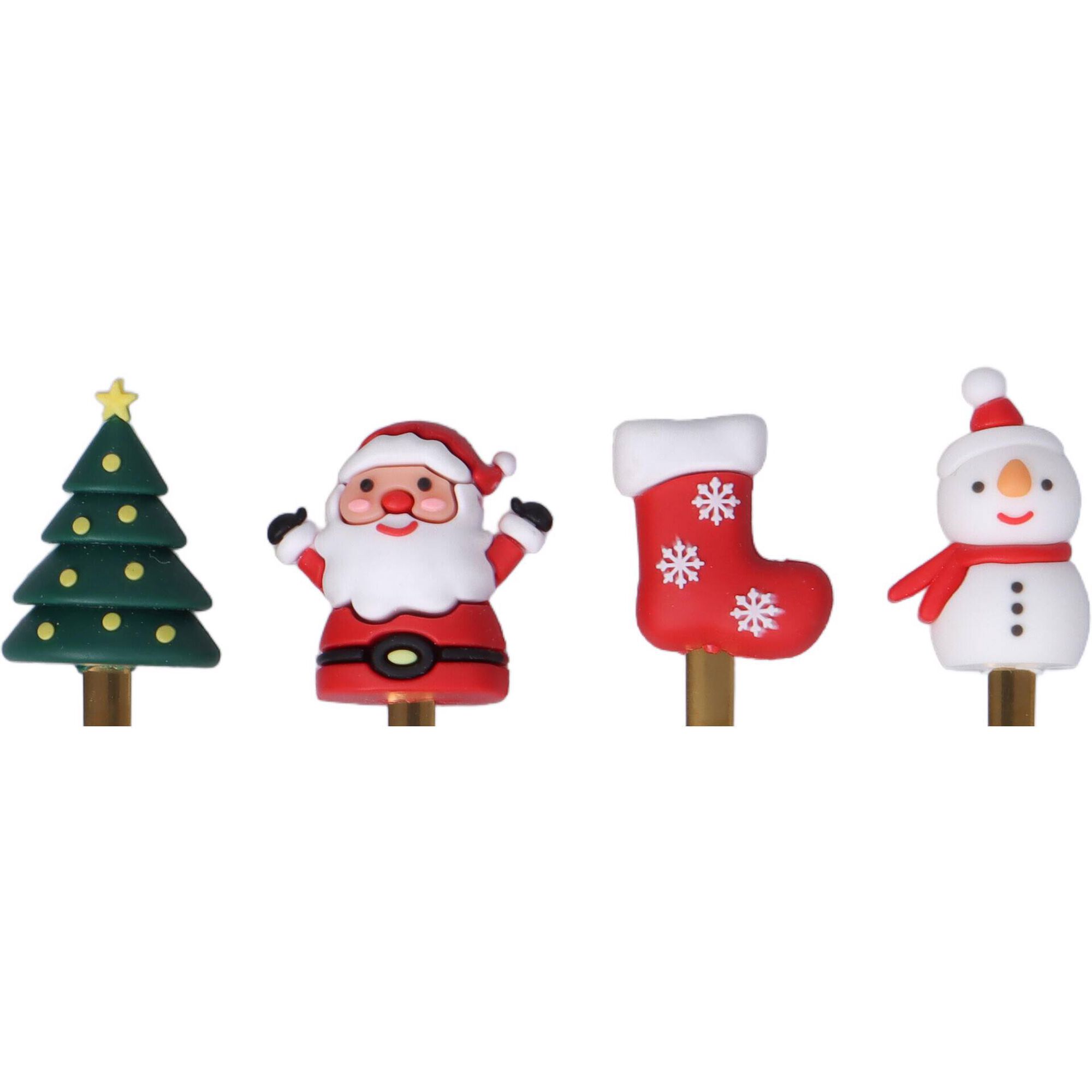 Conjunto 4 Garfos Bonecos Natal