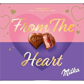 Bombons de Chocolate Pralin&eacute; Morango From The Heart Milka