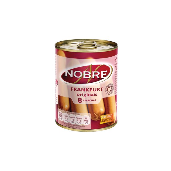 Salsichas Frankfurt Originais Lata 8 un Nobre