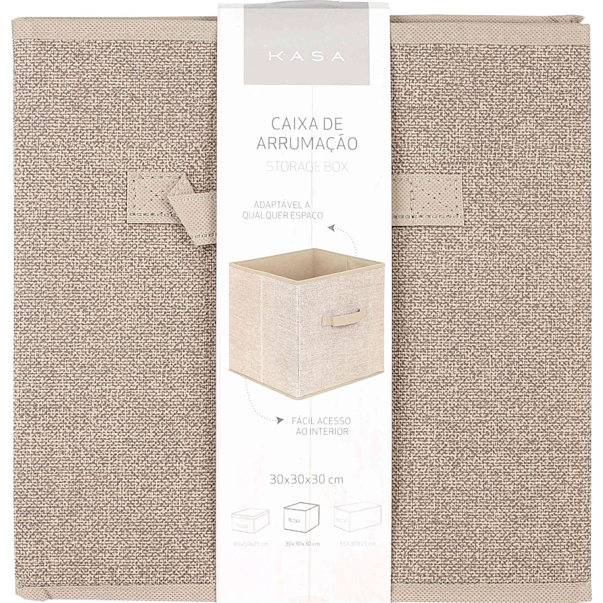 Caixa Arrumação 15,6L Bege