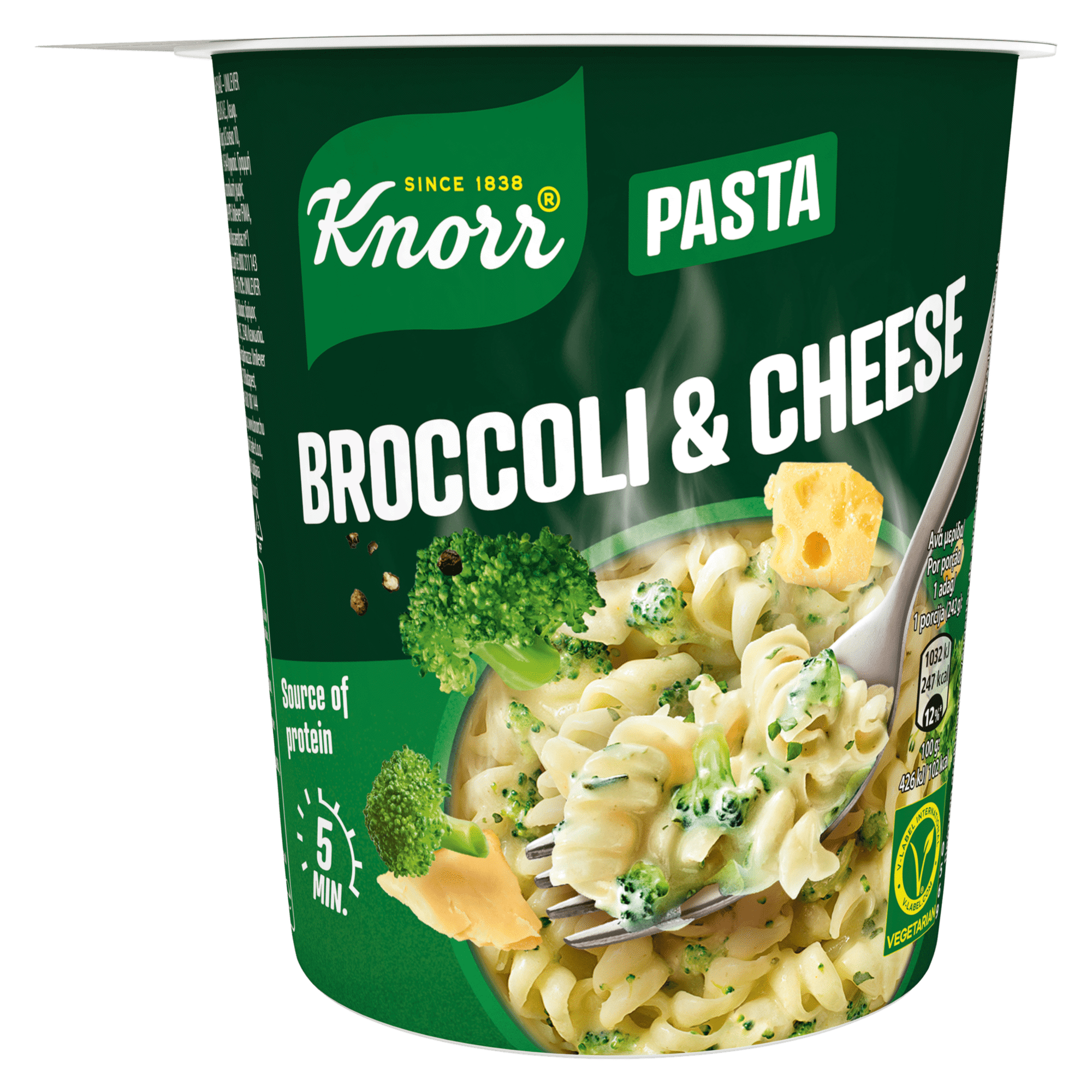 Pasta Bróculos e Queijo Pot