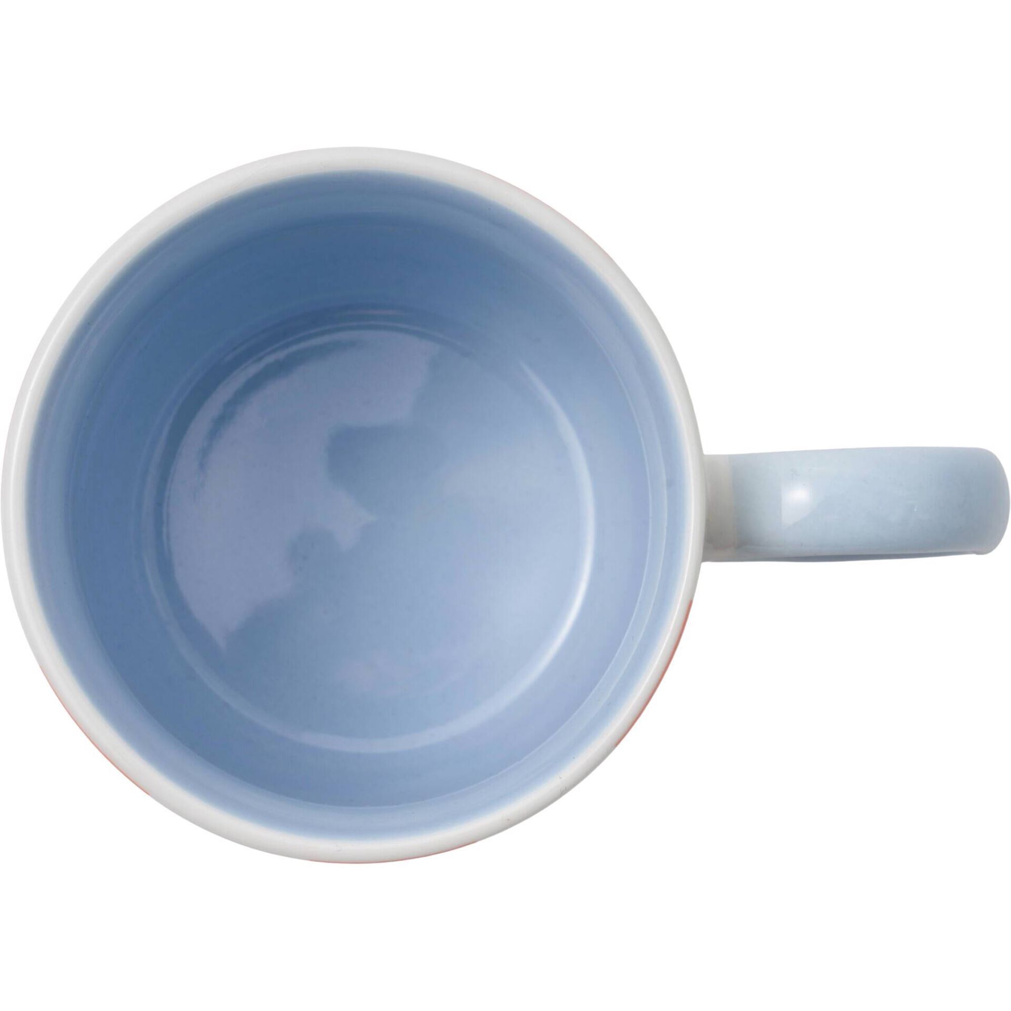 Caneca com Pega 320ml Riscas Laranja e Flores Kasa