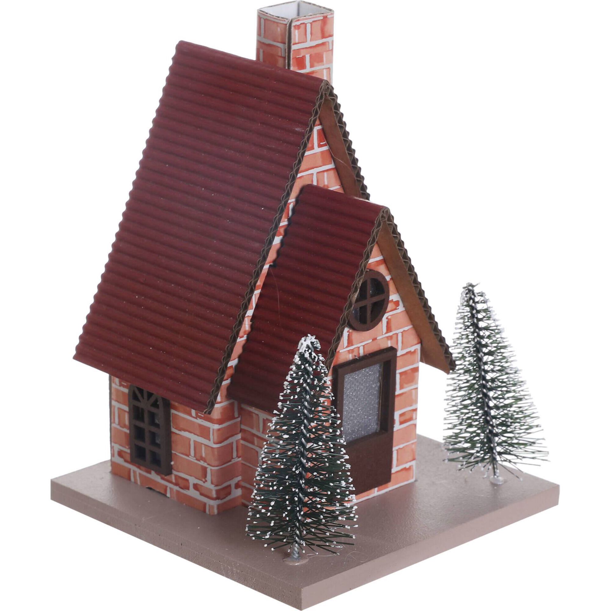 Casinha 13cm Telhas com Luz