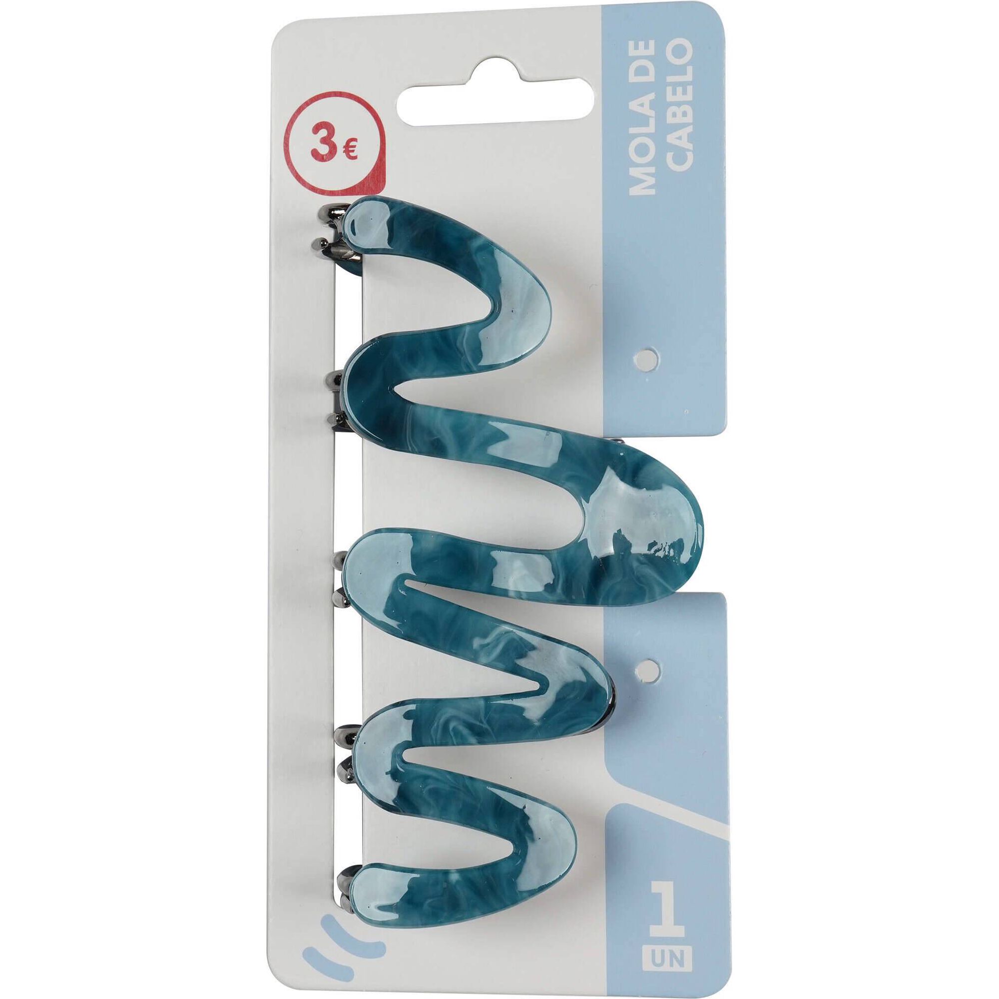 Mola de Cabelo Ondas Azul Bazar&atilde;o