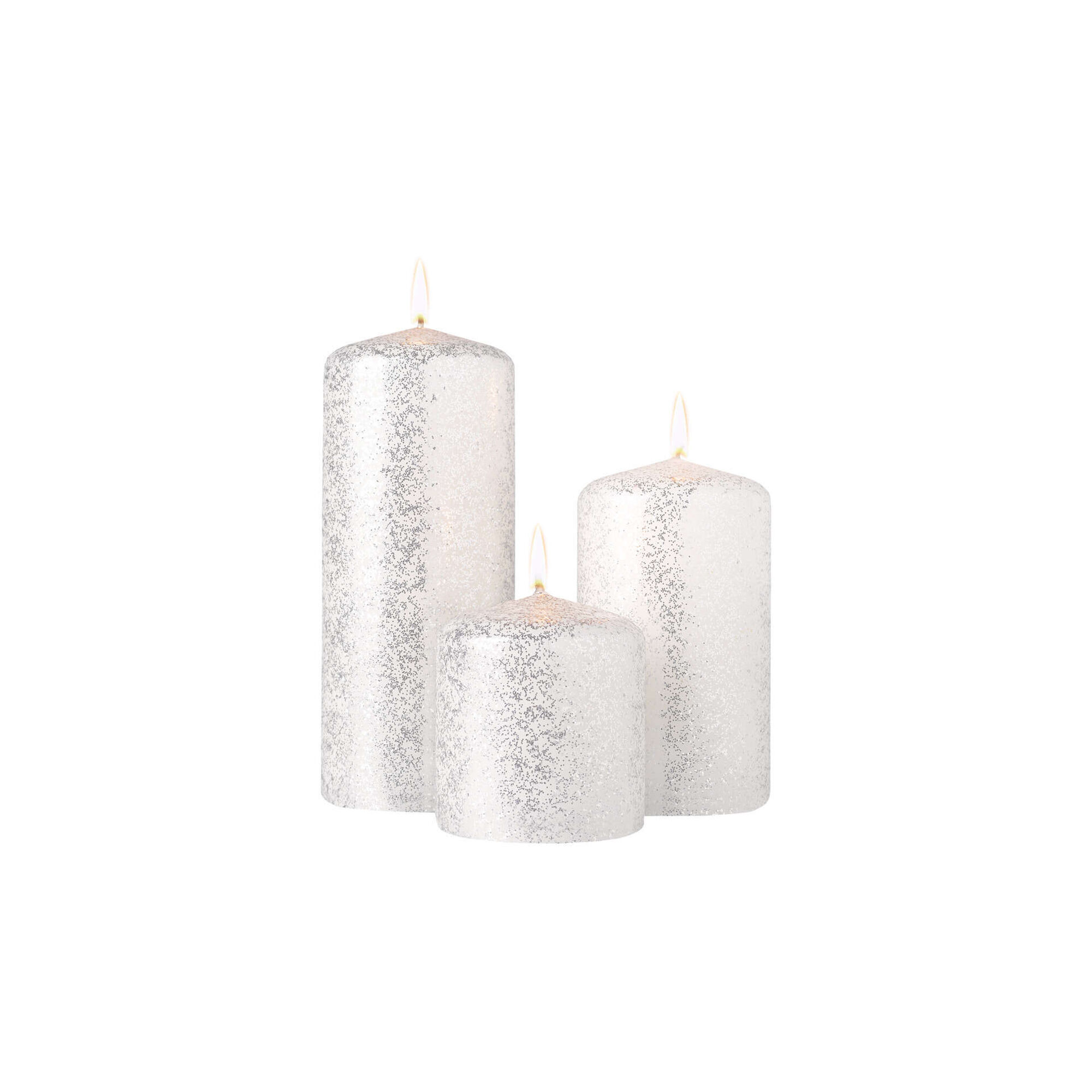 Velas Pilares com Glitter 800g