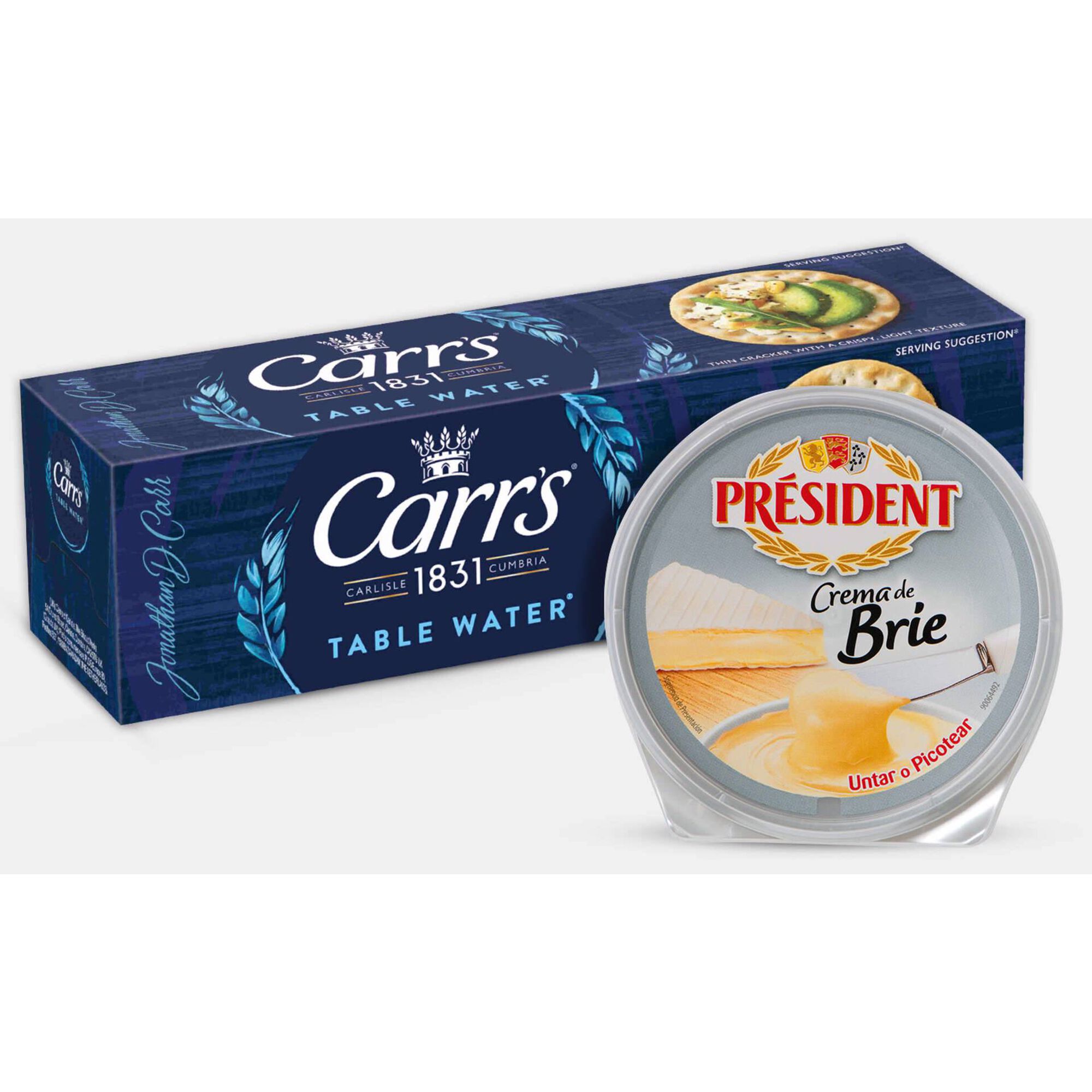 Crackers com Queijo Creme Brie para Barrar