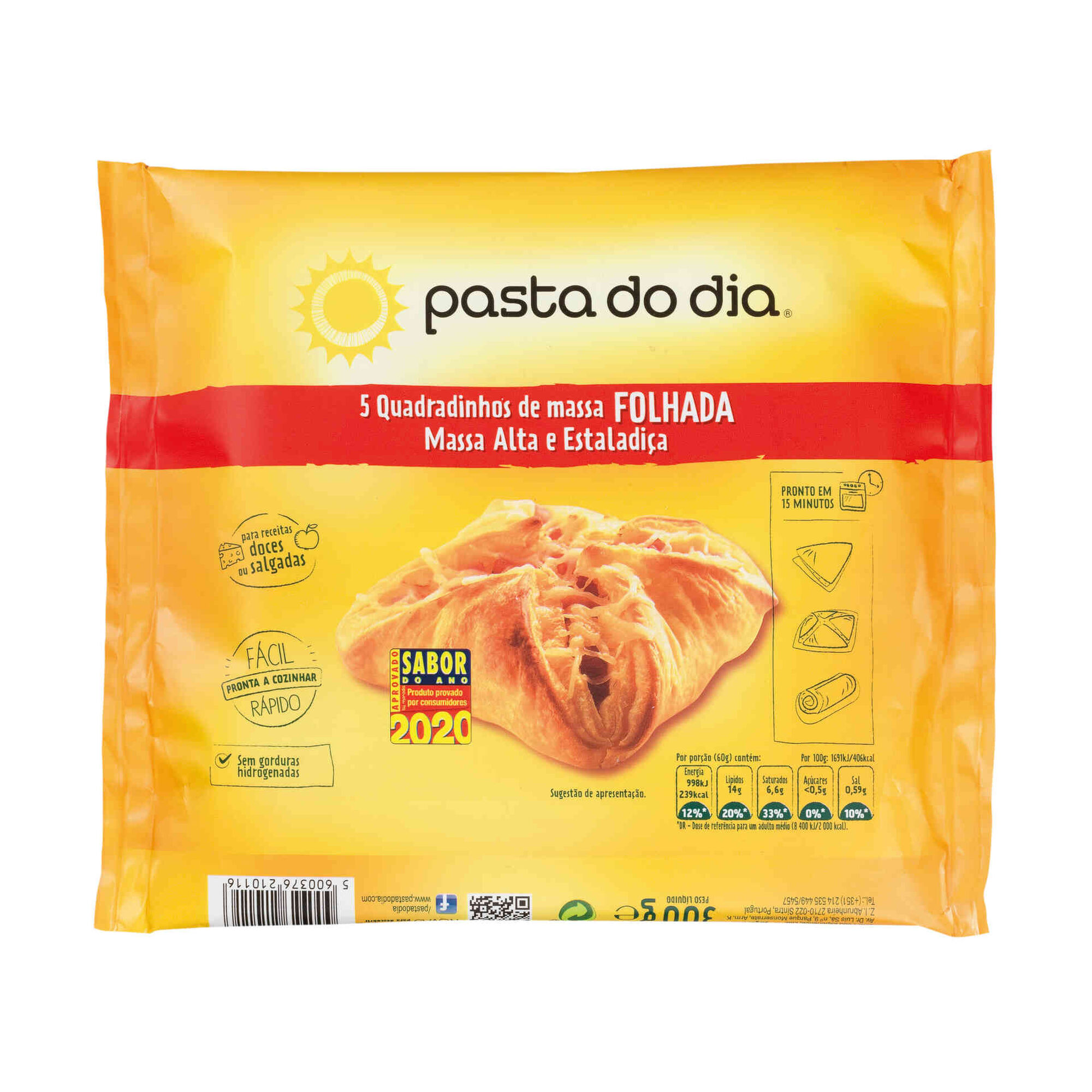 Quadradinhos de Massa Folhada Pasta do Dia