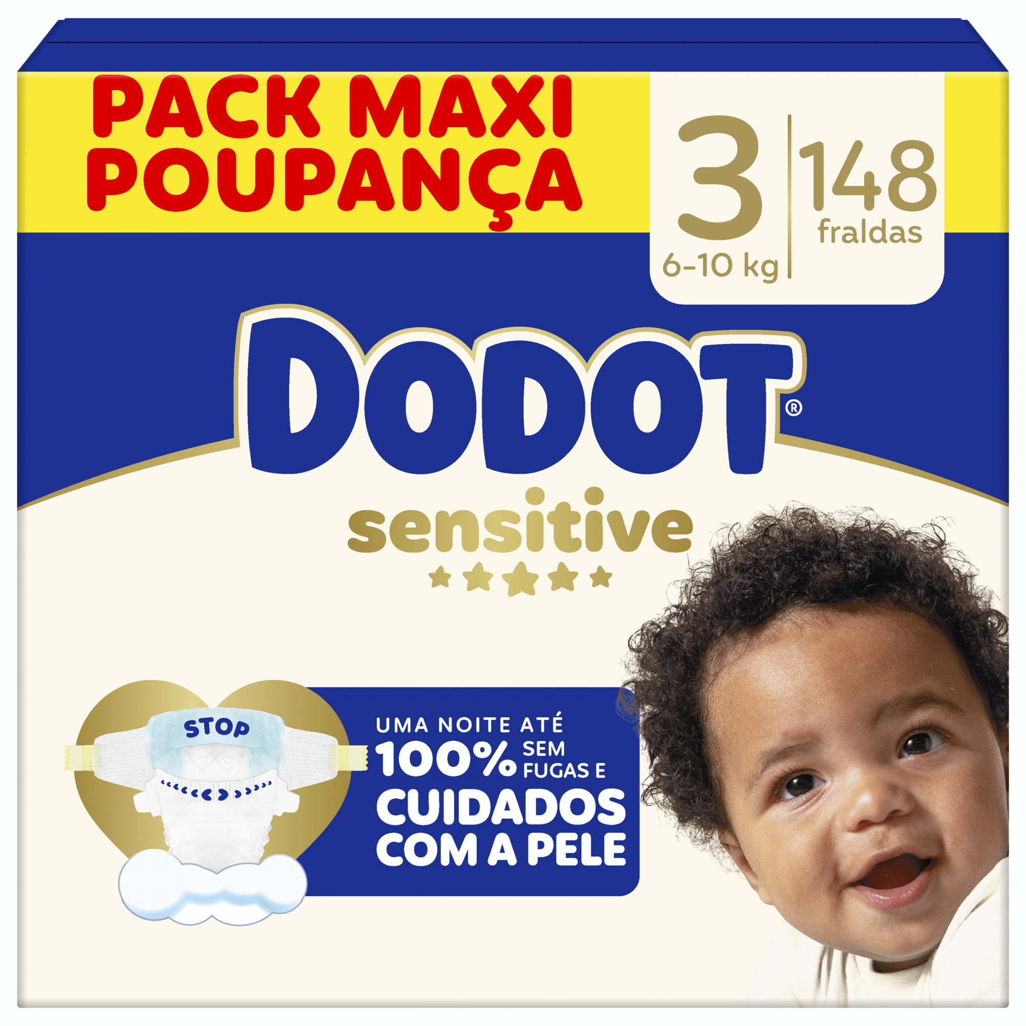 Fraldas Sensitive 6-10kg T3 Dodot