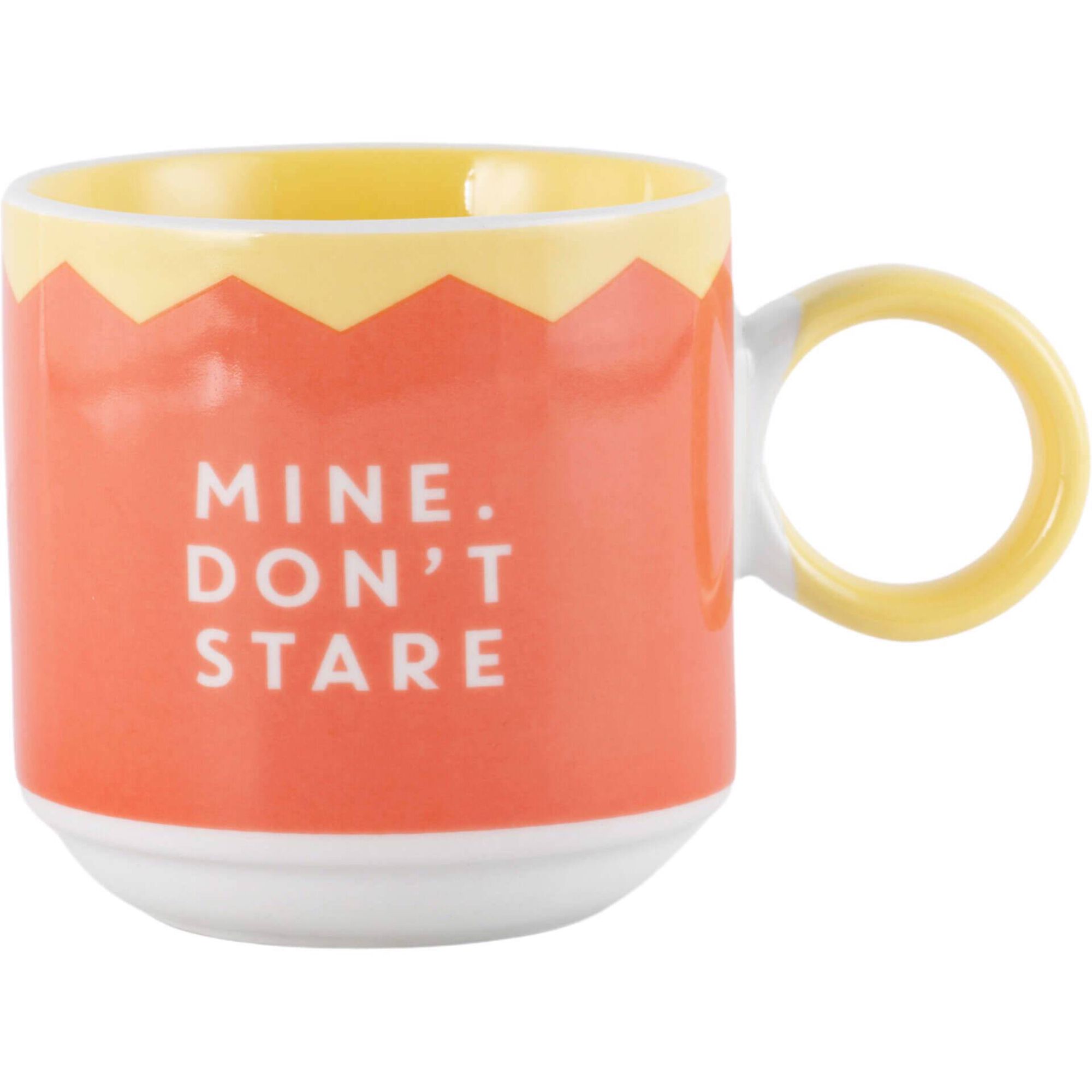Caneca 320ml com Rebordo Mine Don't Stare Kasa