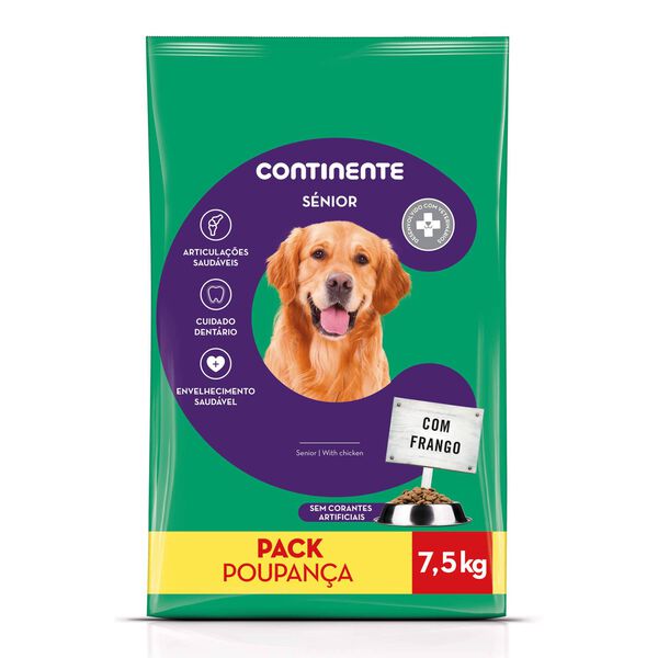 Ração para Cão Sénior Pack Poupança Continente