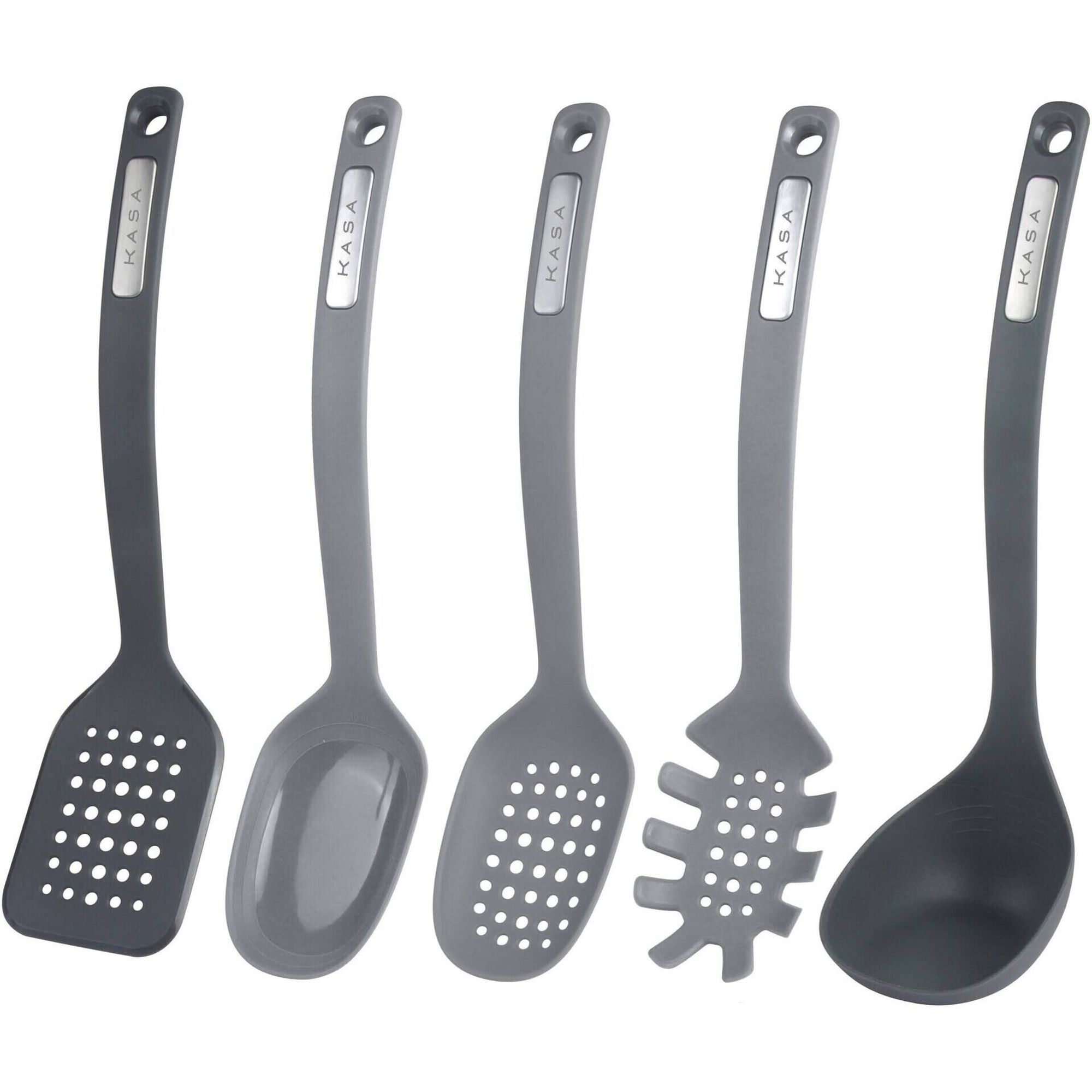 Conjunto 5 Utens&iacute;lios com Suporte Magn&eacute;tico Kasa