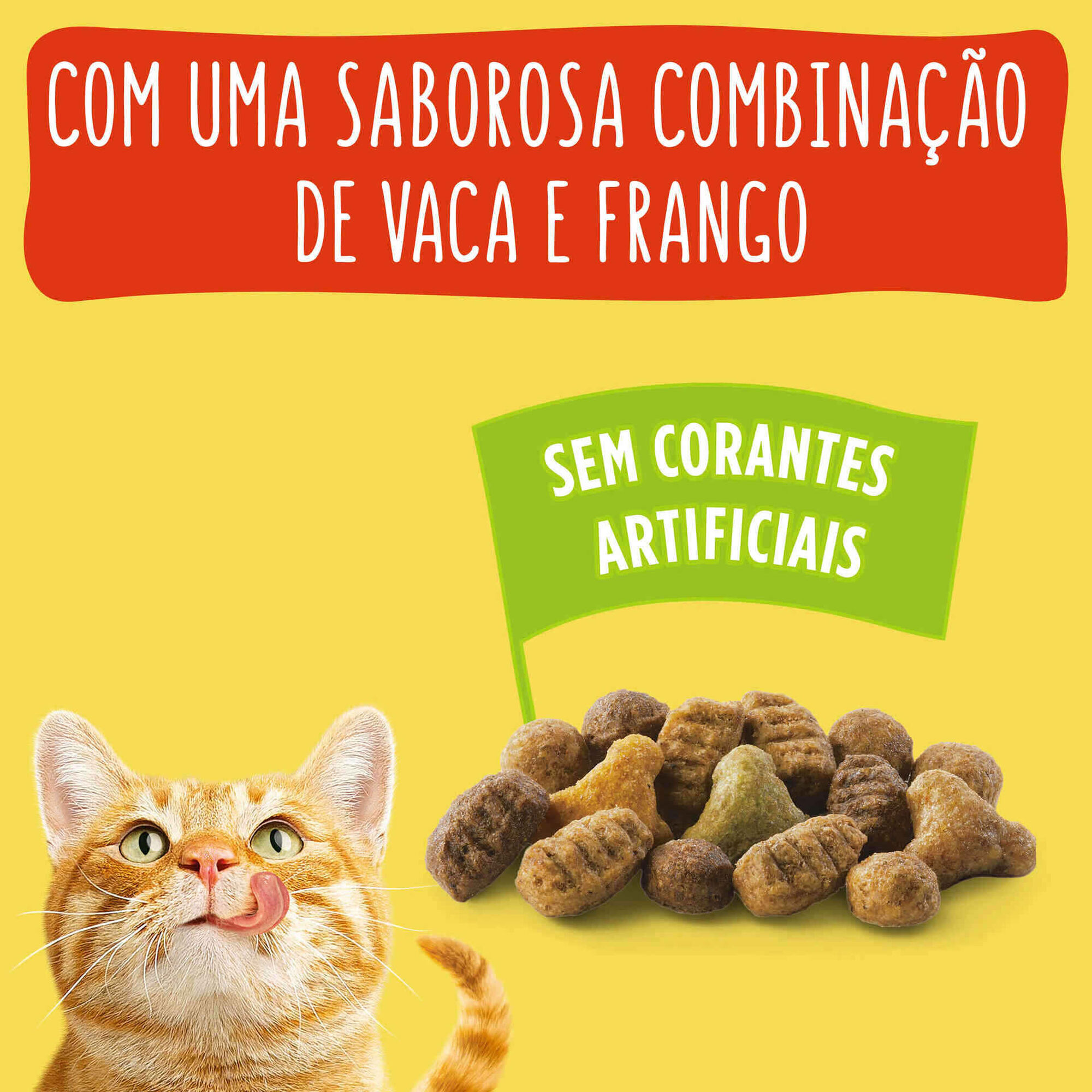 Ra&ccedil;&atilde;o para Gato Adulto Vaca, Frango e Legumes Purina Friskies