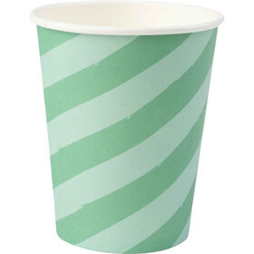 Conjunto 8 Copos Riscas Verde Kasa