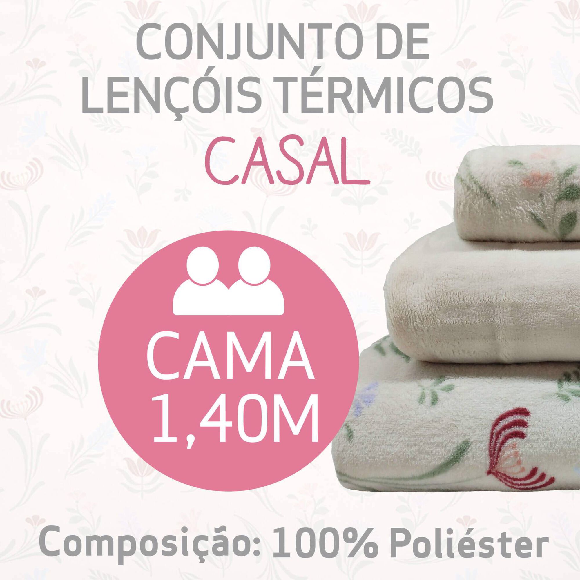 Conjunto Lençóis Coral Flores Plantópia