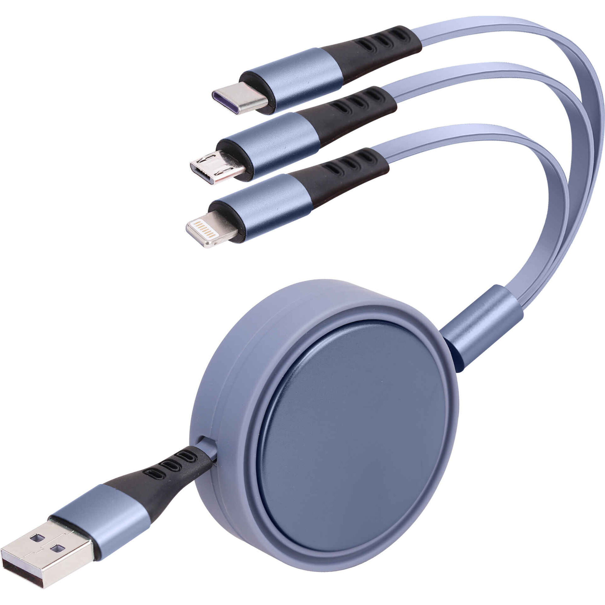 Cabos de Carregamento Retrátil 3 em 1