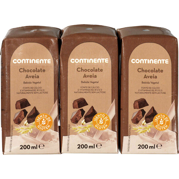 Bebida Vegetal de Aveia Chocolate Continente
