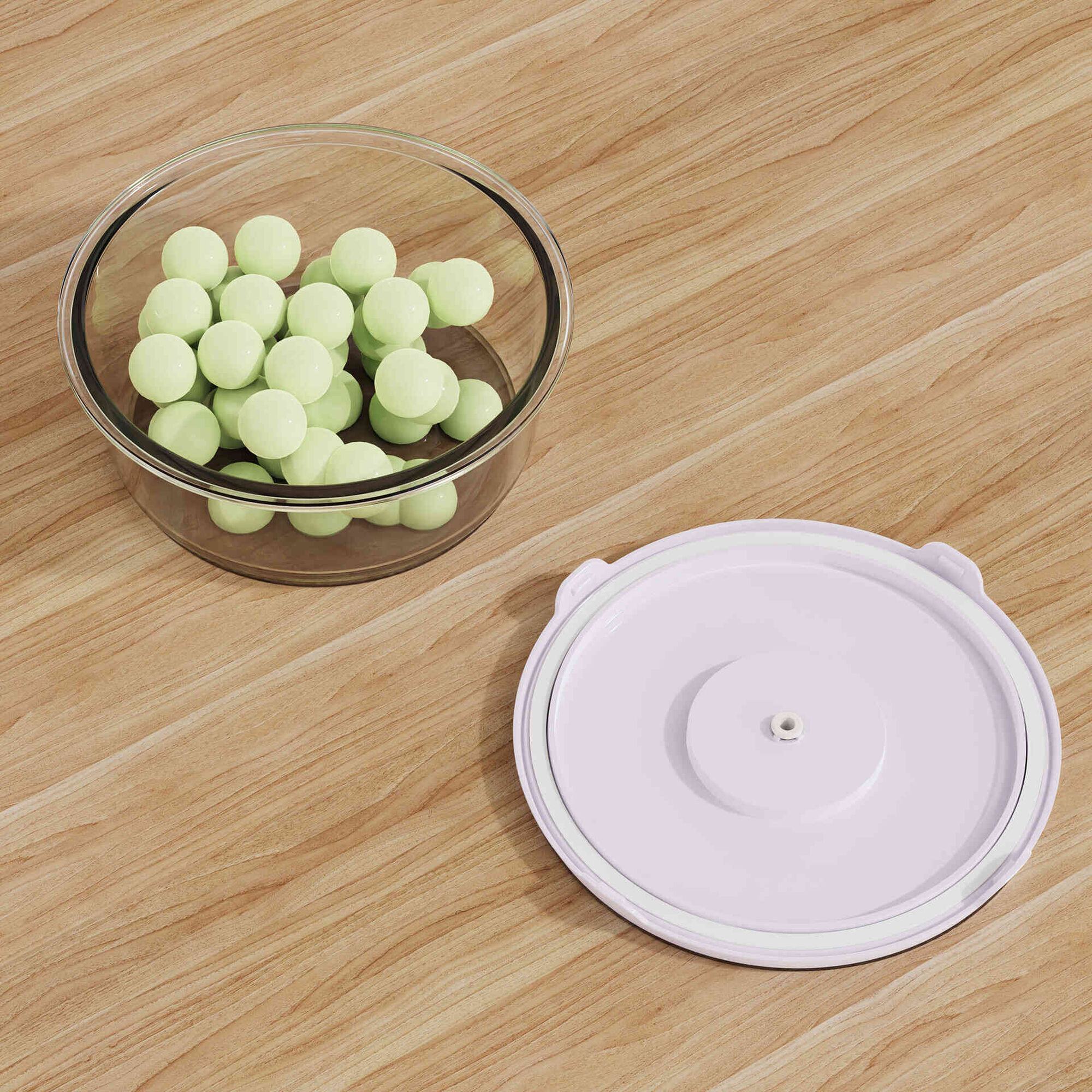 Caixa Vidro Redonda 1400ml com Vácuo Caixa Vidro Redonda 1400ml com Vácuo