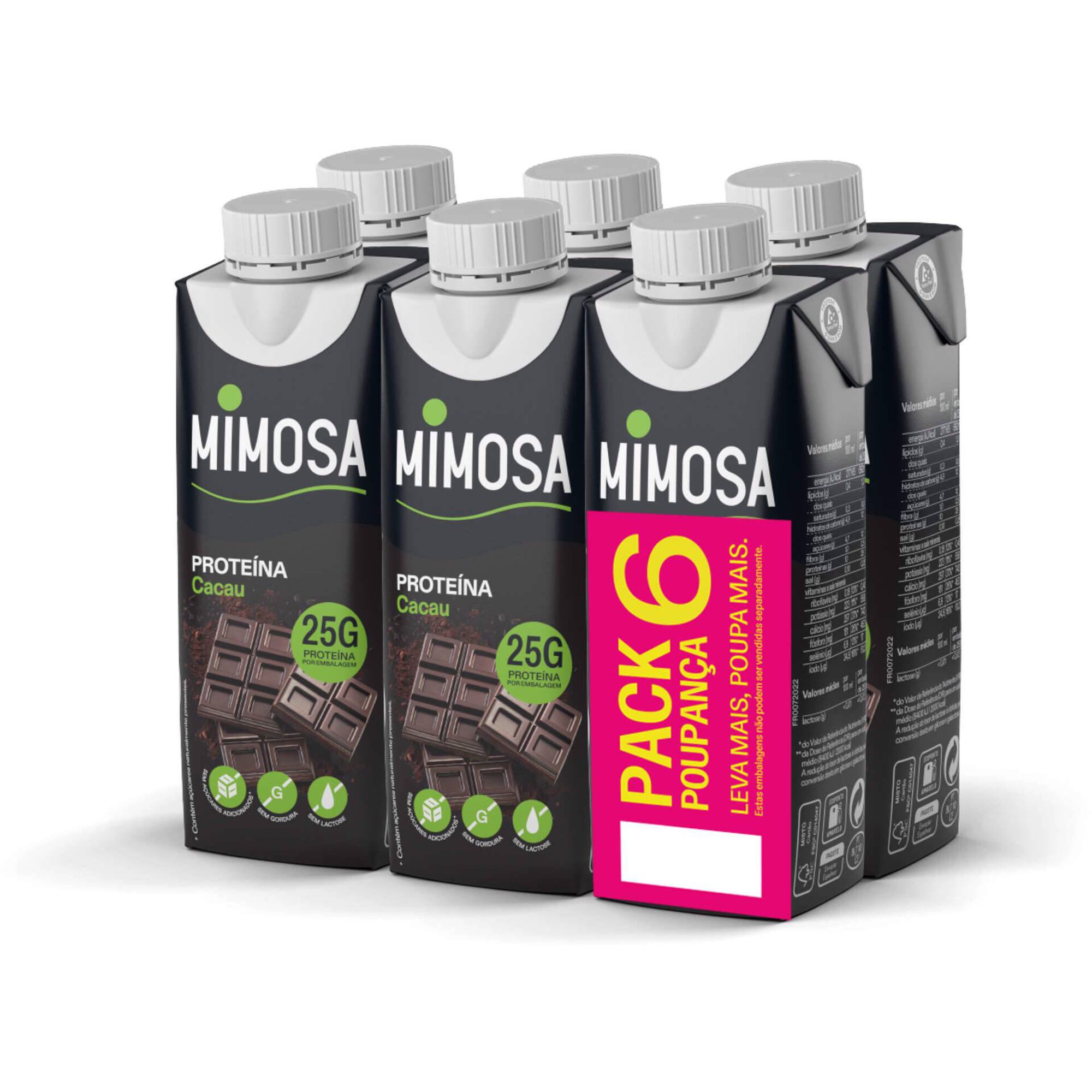 Leite Prote&iacute;na Cacau sem Lactose Mimosa